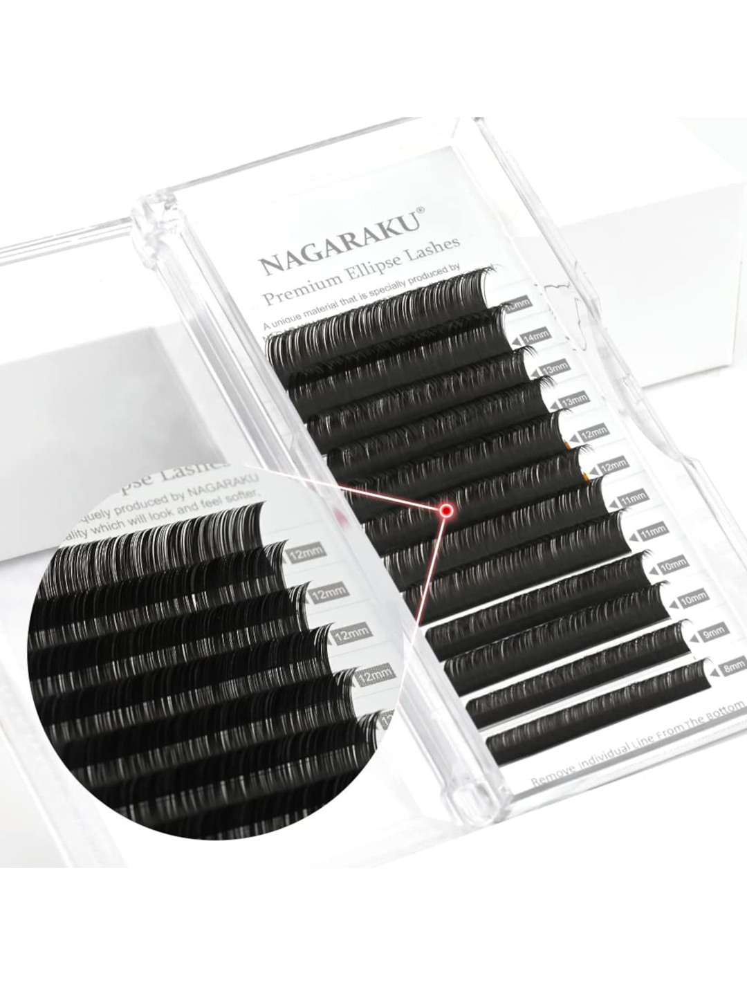 NAGARAKU Women Black Flat Ellipse Magnetic Eyelashes