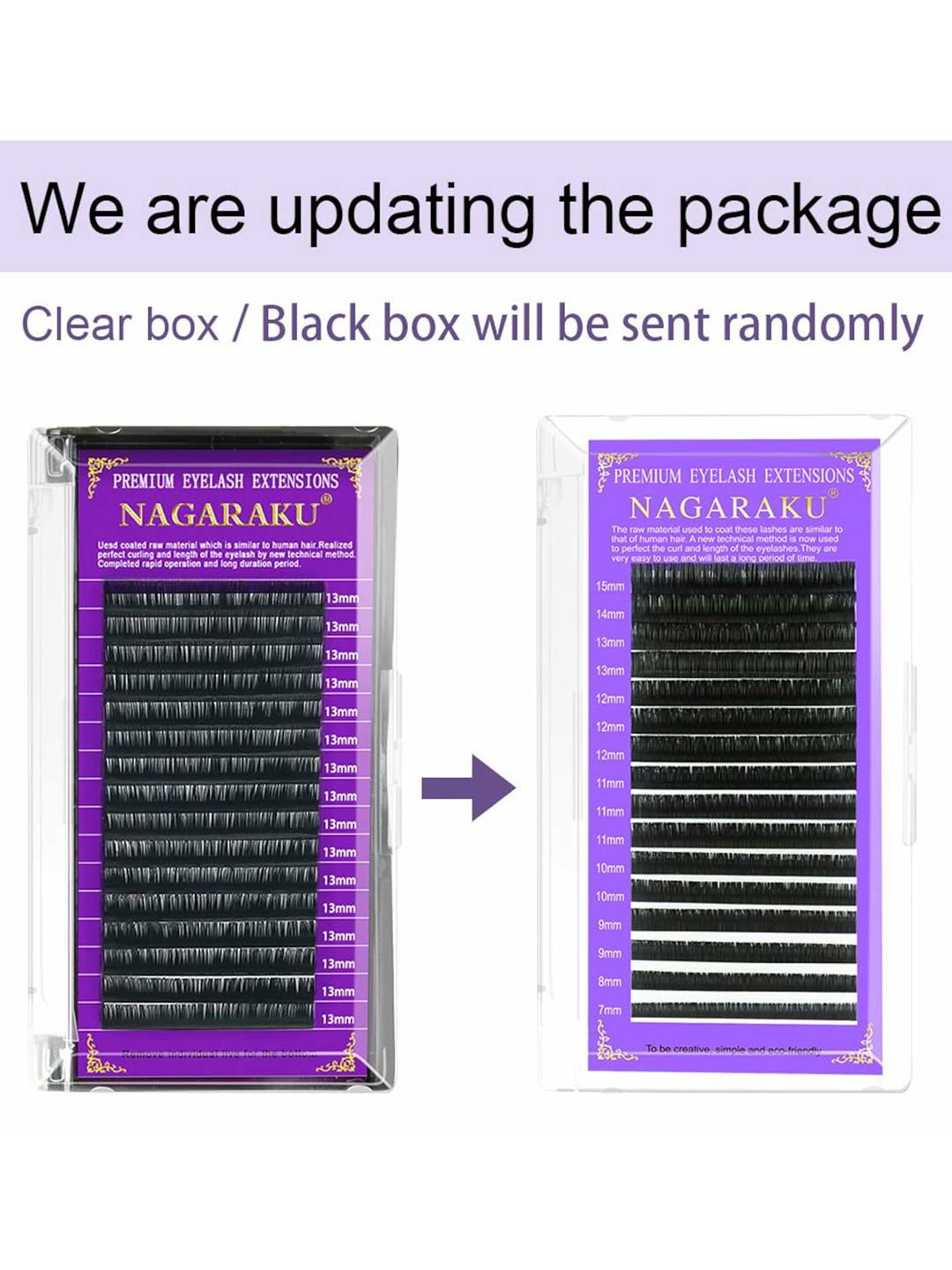 NAGARAKU Women Black Extension Matte Synthetic 16 Rows  Eyelashes