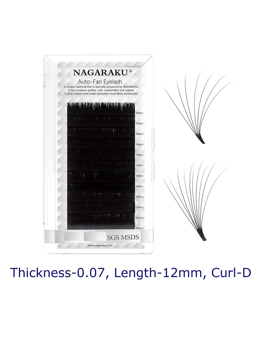 NAGARAKU Women Black 12 Rows Mega Volume Curl Eyelashes