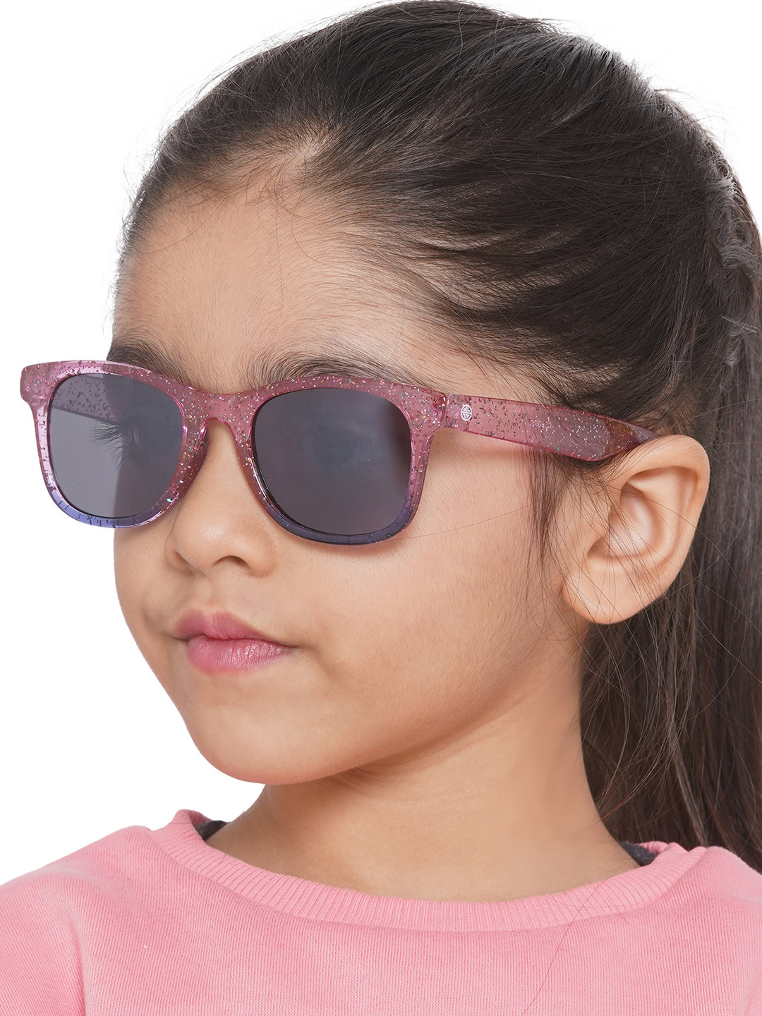 Carlton London Girls Black Lens & Pink Square Sunglasses CLSG050