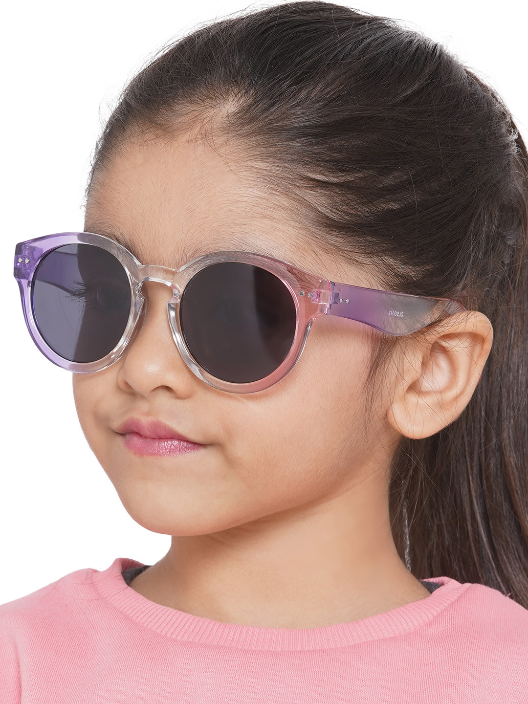 Carlton London Girls Blue Lens & Purple Round Sunglasses