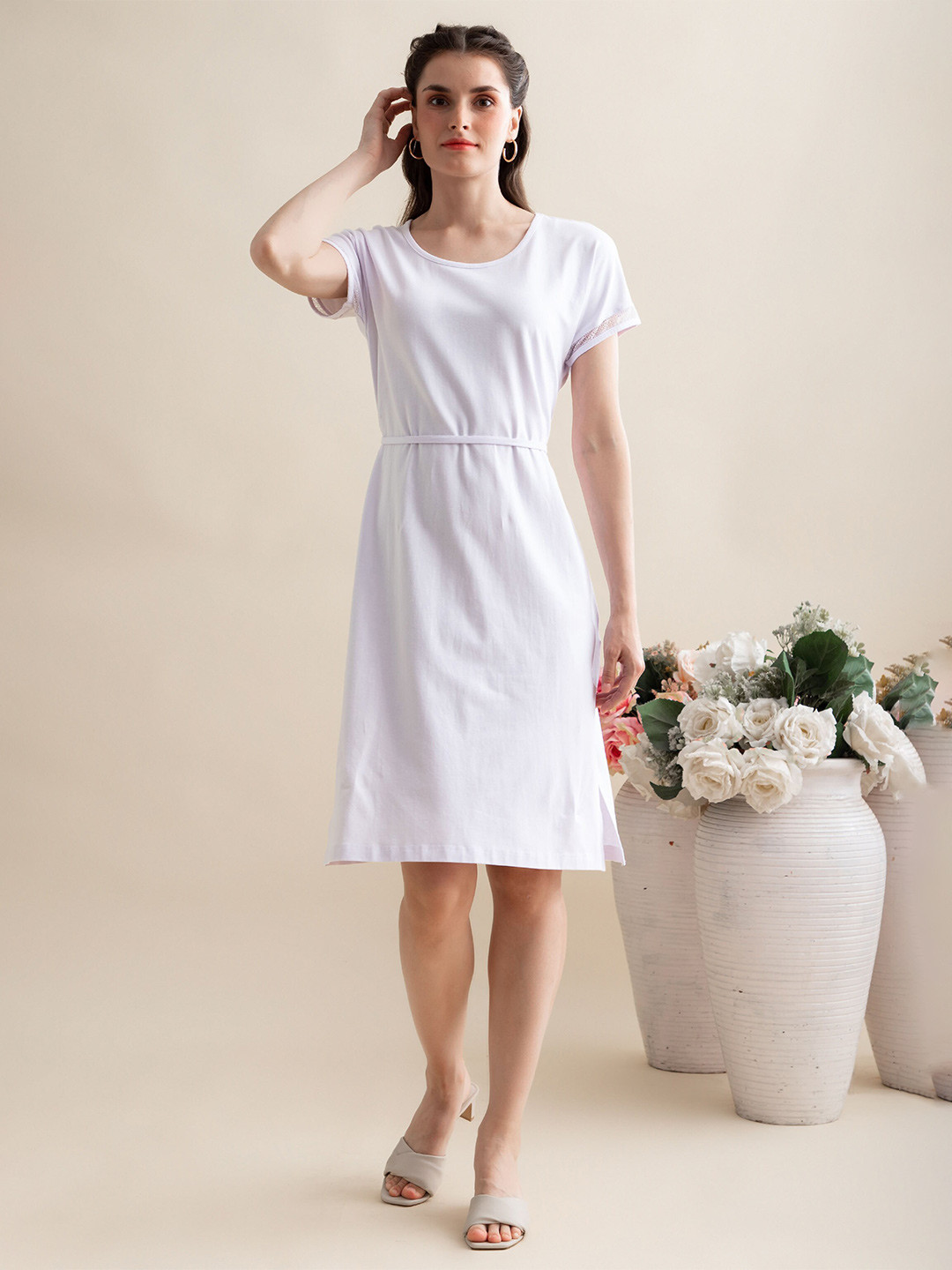 B.Copenhagen White A-Line Dress