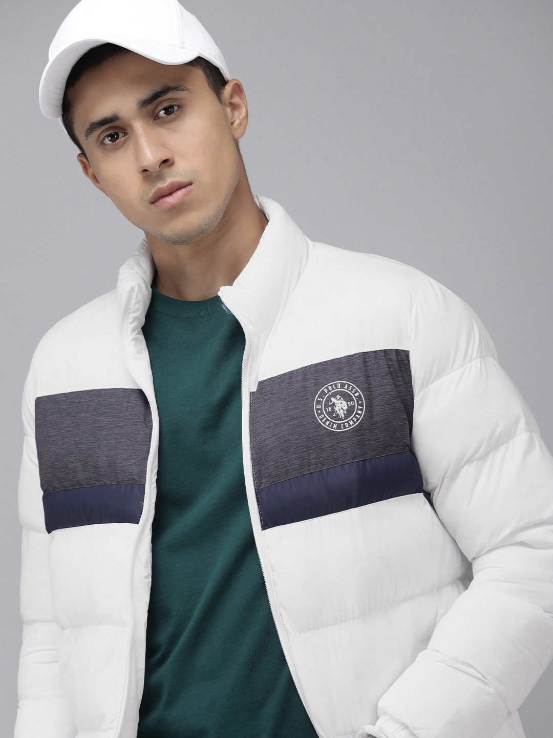 U S Polo Assn Denim Co Men Colourblocked Puffer Jacket