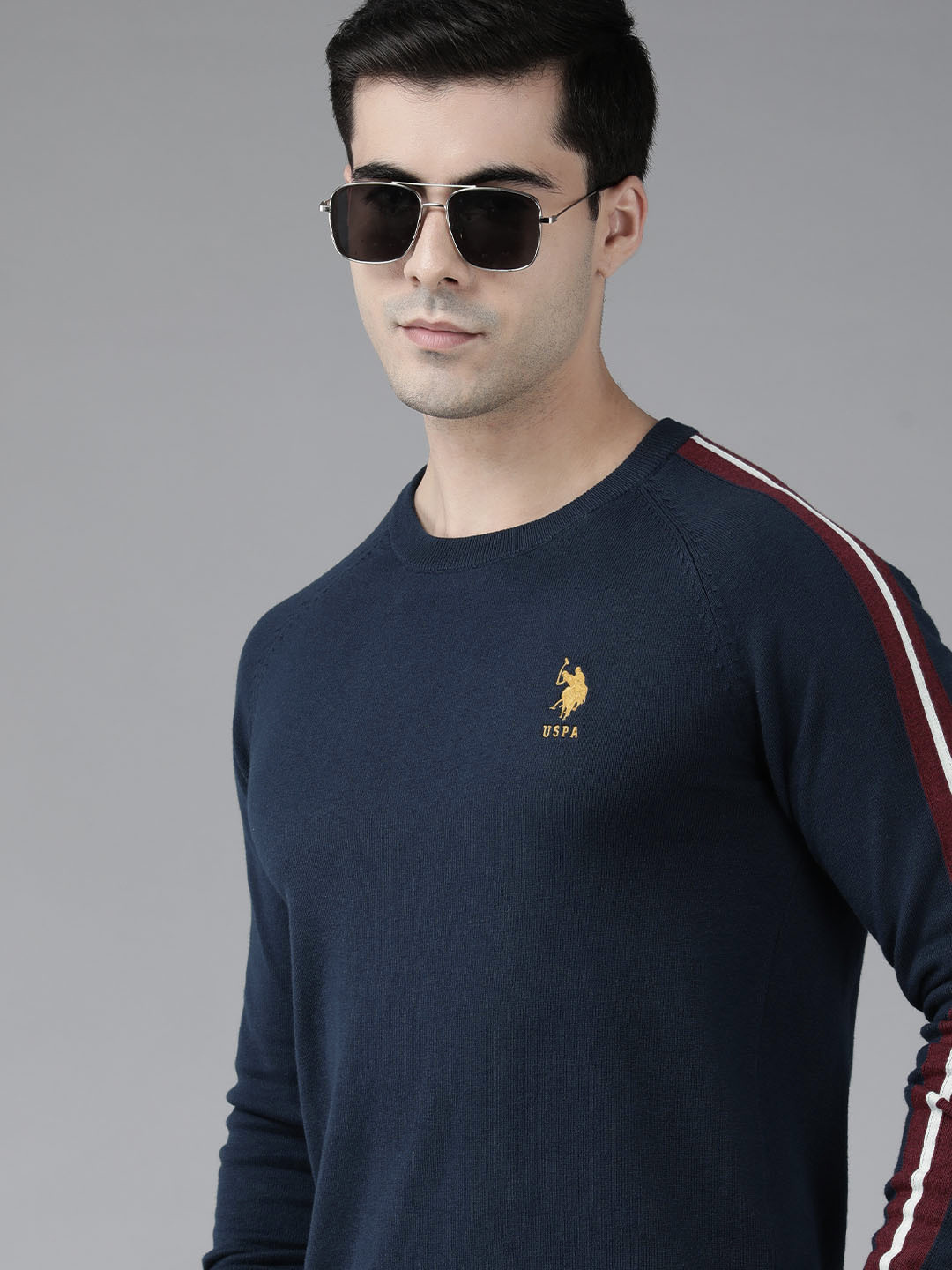 U.S. Polo Assn. Men Knitted Round Neck Pullover