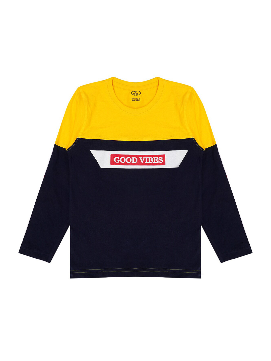 MIST N FOGG Boys Yellow Printed T-shirt