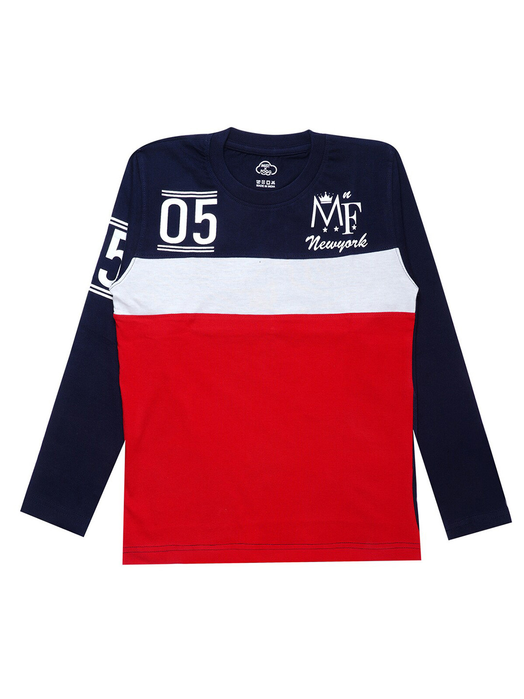 MIST N FOGG Boys Multicoloured Typography T-shirt