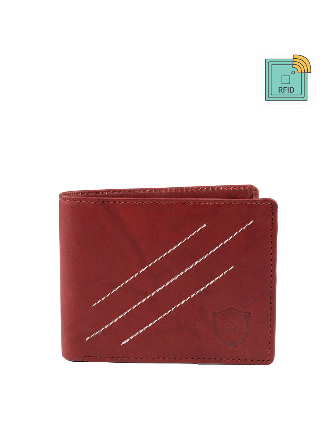 Keviv Men Red Leather Two Fold Wallet