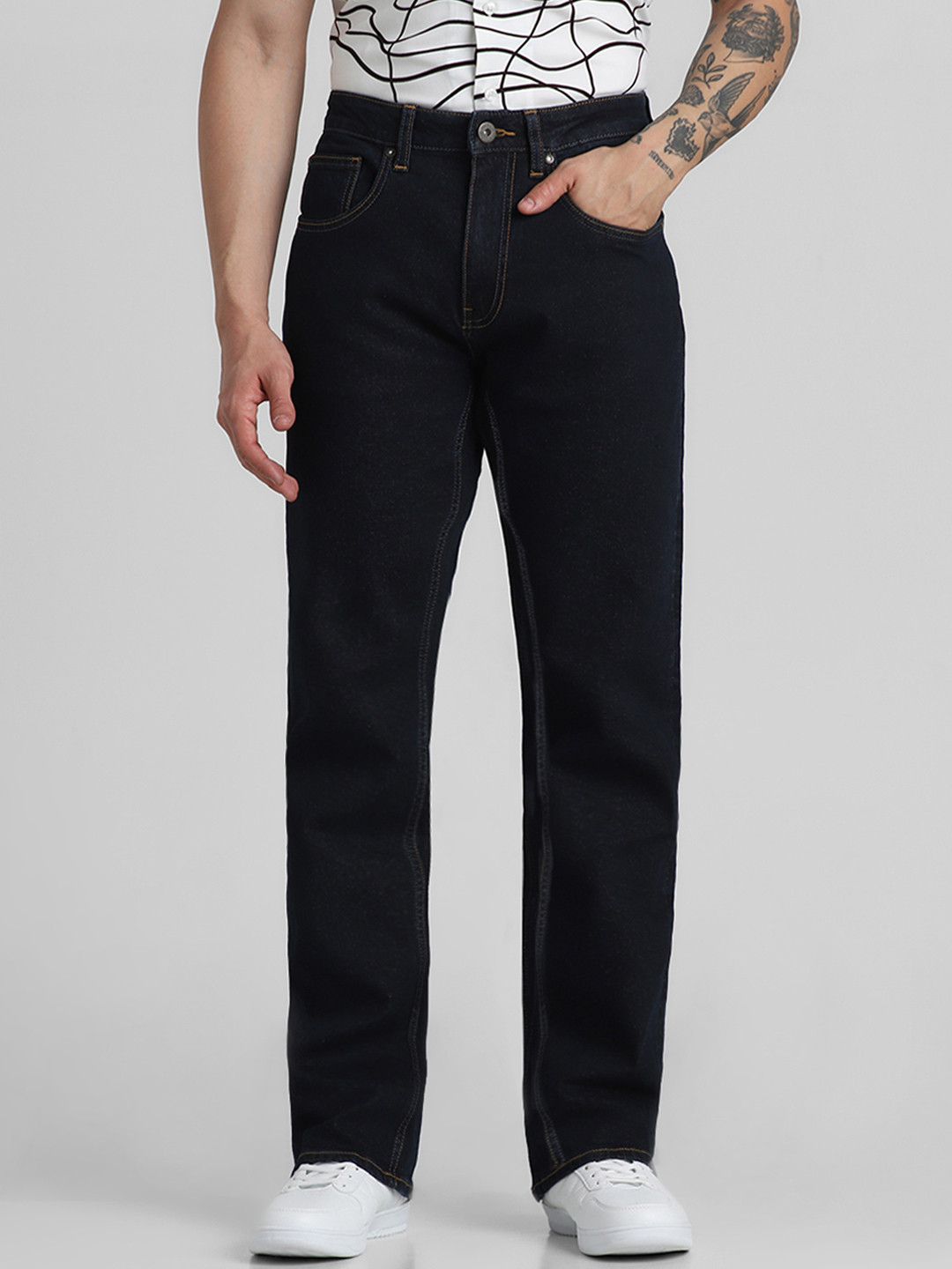 Jack & Jones Men Blue Low-Rise Highly Distressed Jeans