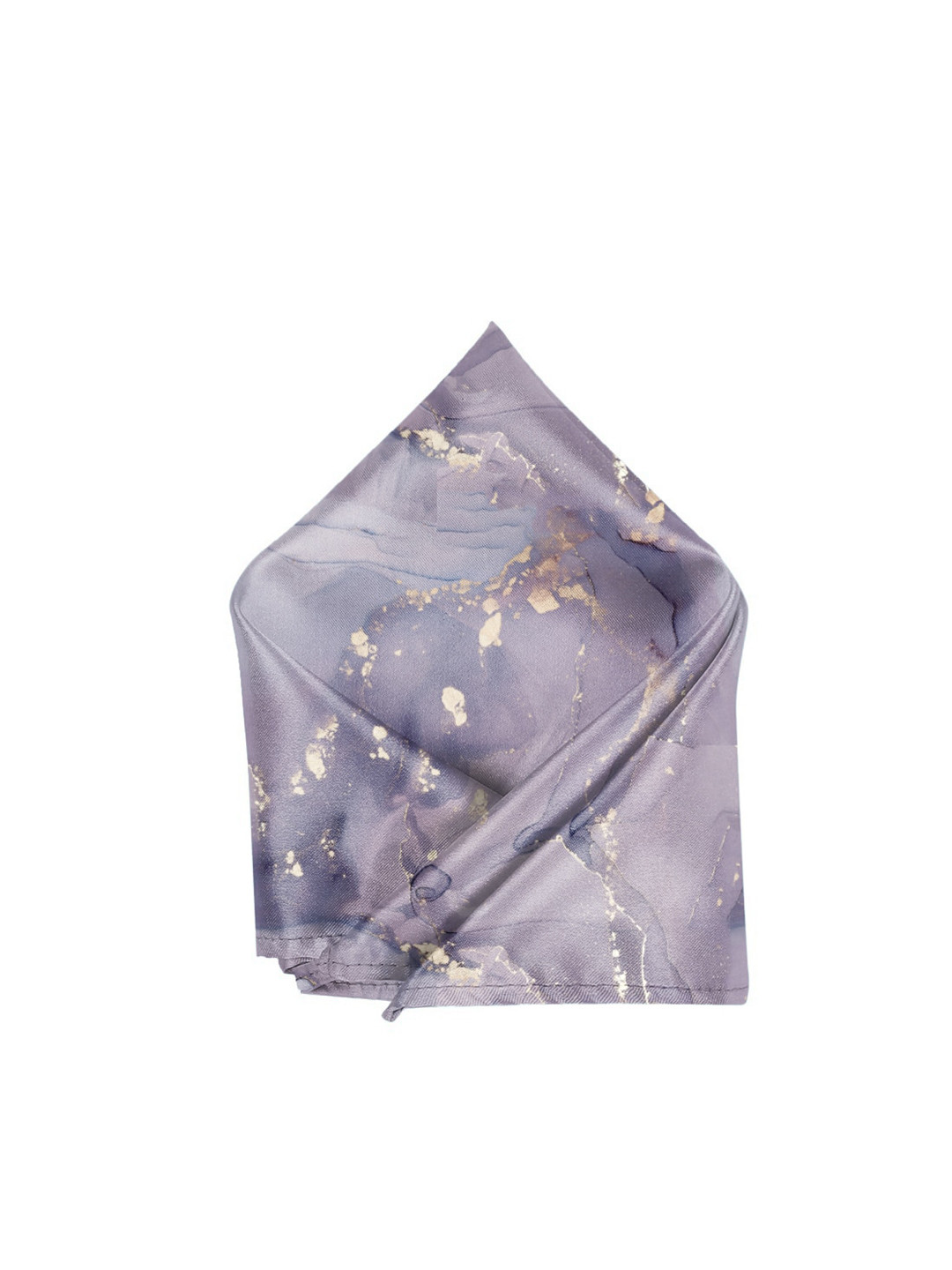 Blacksmith Men Grey & Golden Printed Pocket Square