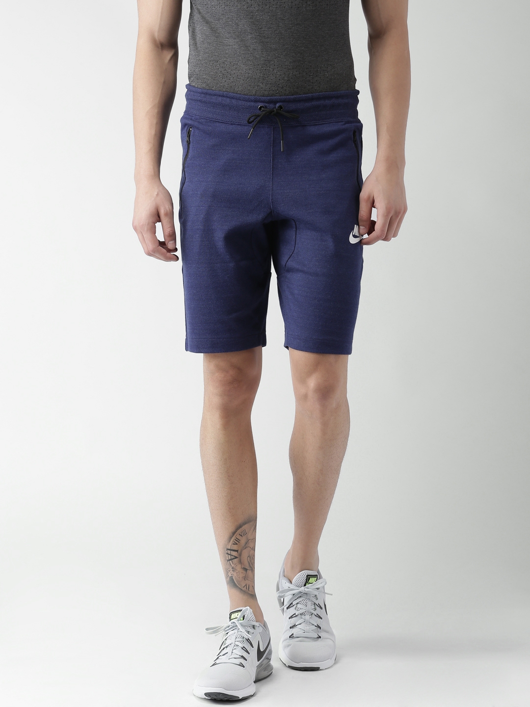 Buy Nike Men Blue Solid Regular Fit AS M NSW AV15 Sports Shorts Shorts for Men 1917346 Myntra