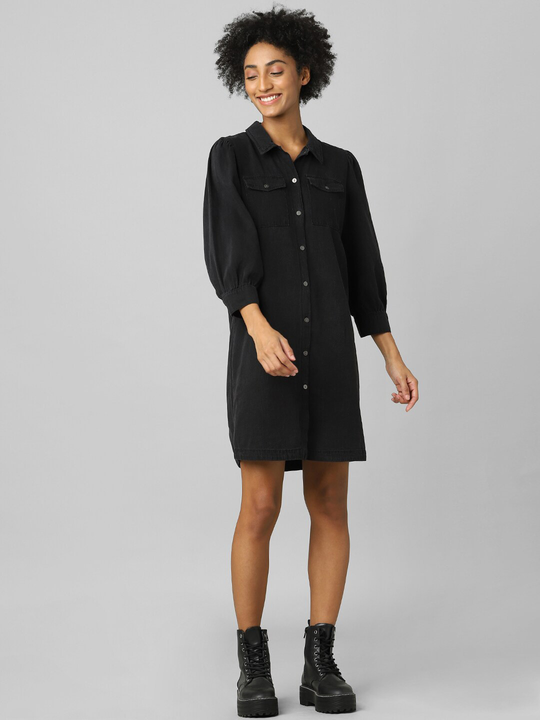 ONLY Black Shirt Dress