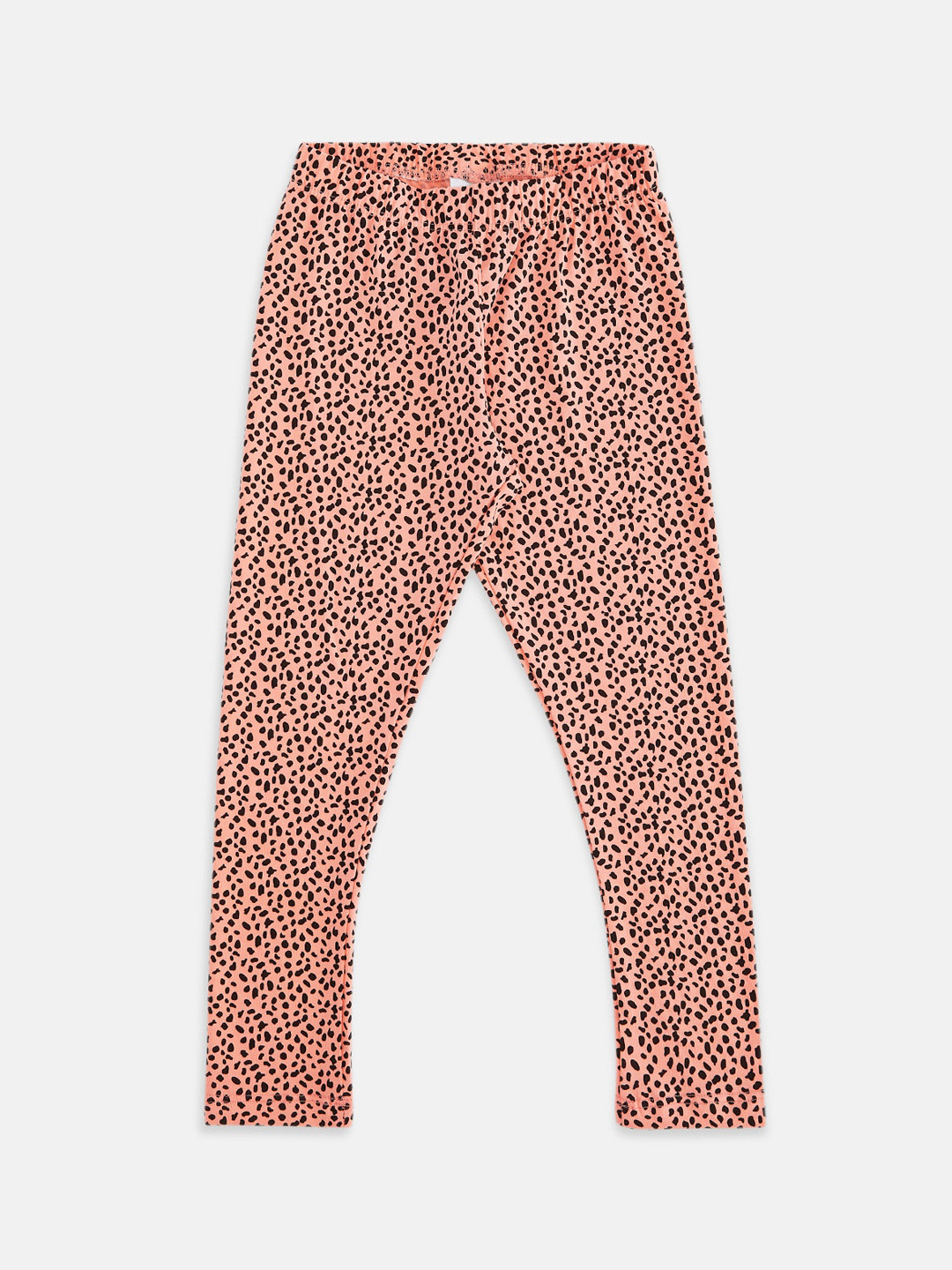 Pantaloons Junior Kids Girls Peach Printed Ankle-Length Leggings