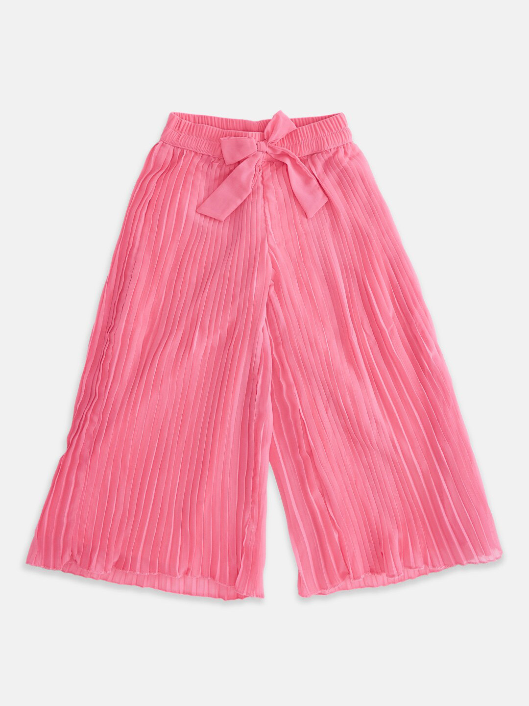 Pantaloons Junior Girls Pink Pleated Culottes Trousers