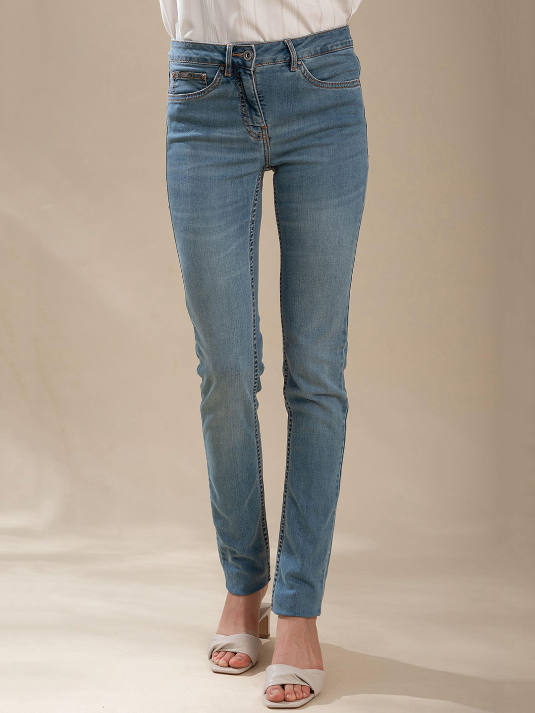 B.Copenhagen Women Blue Straight Fit Trousers