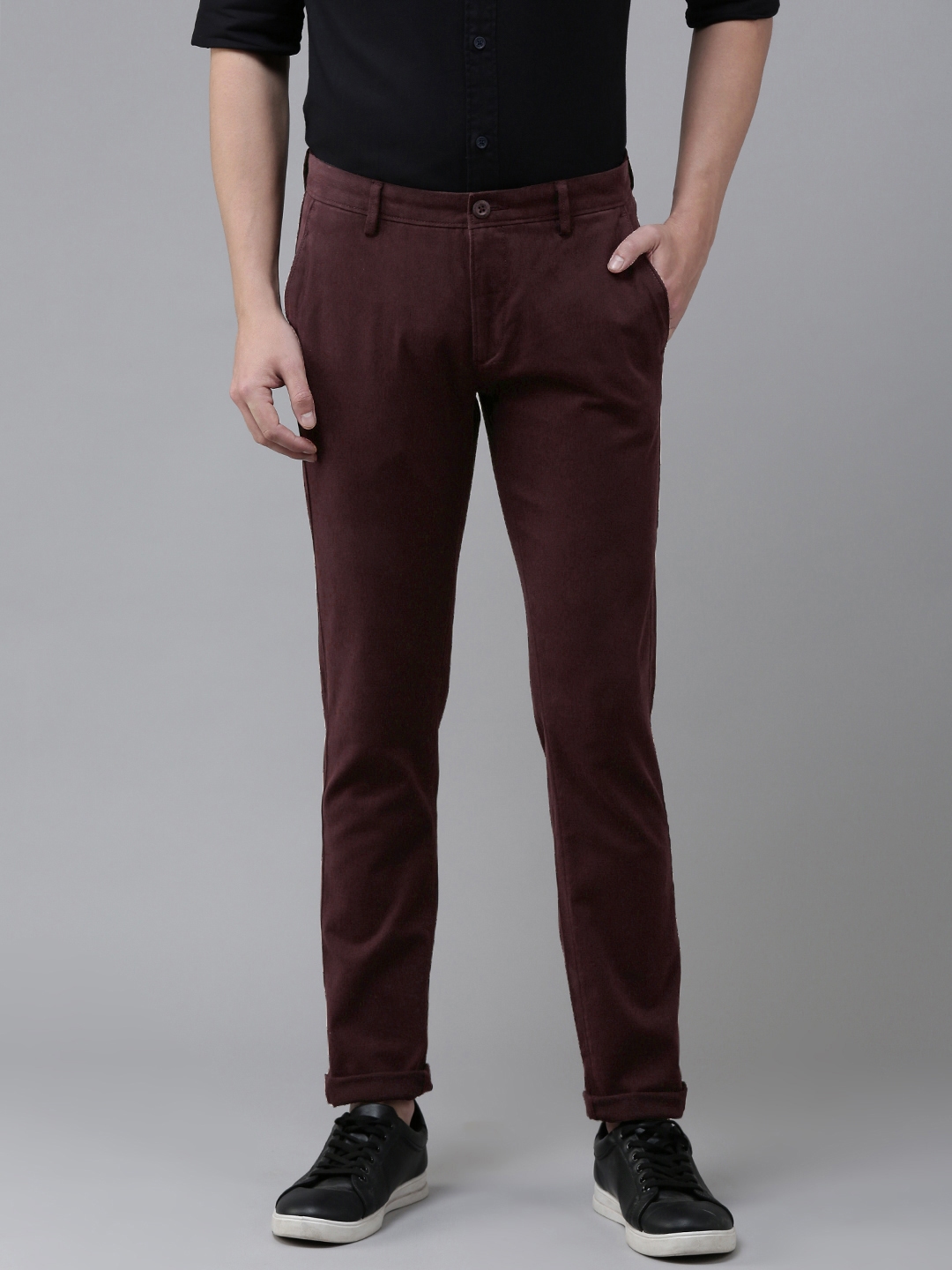 Cotton Black Ankle formal pant mens wear, Flat Trousers at Rs 499