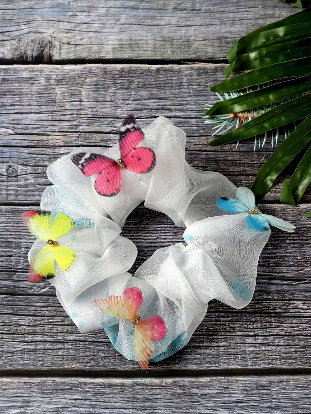 TIPY TAP Girls White & Yellow Ponytail Holders