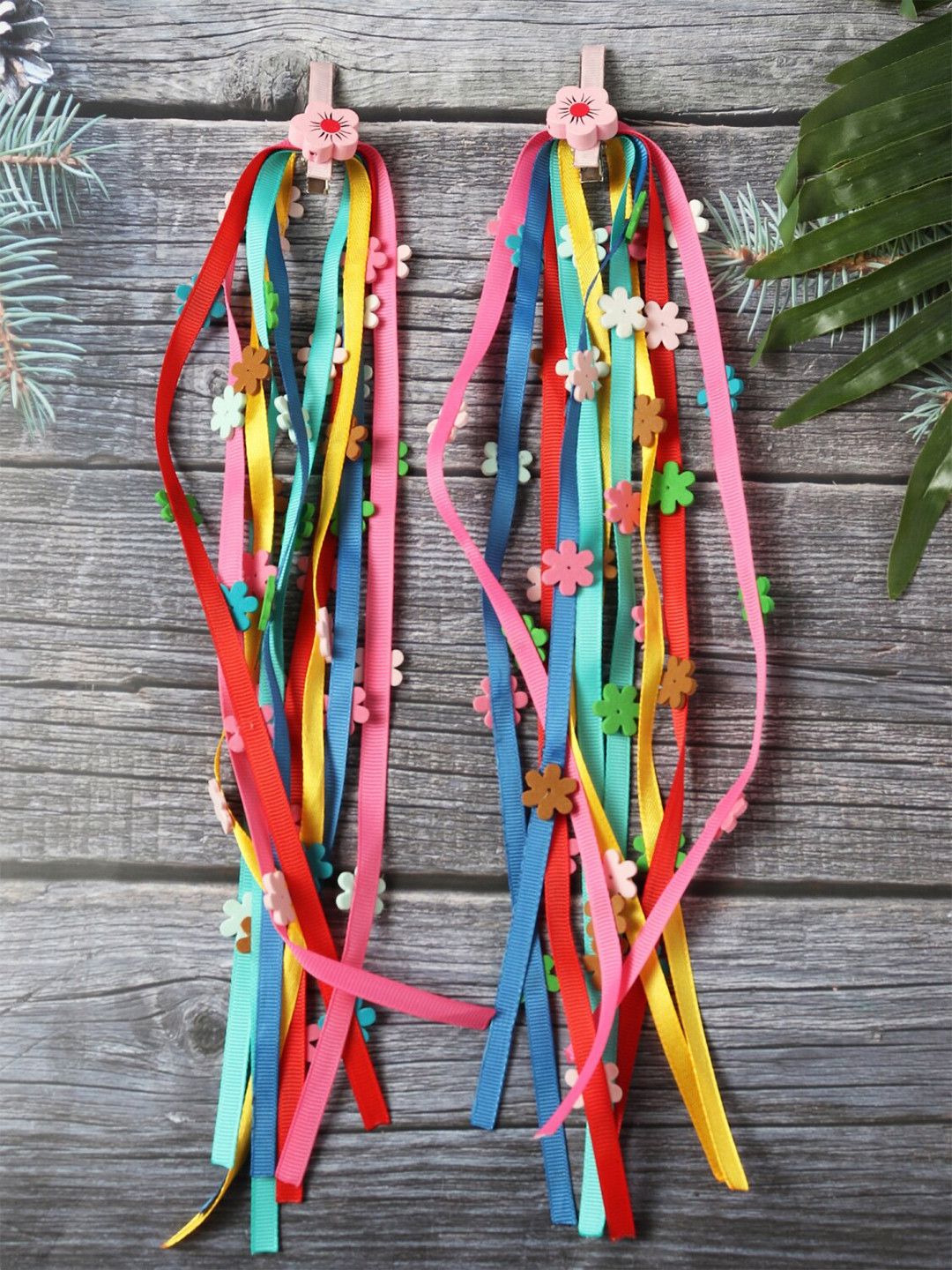 TIPY TAP Girls Red & Yellow Set of 2 Alligator Hair Clip