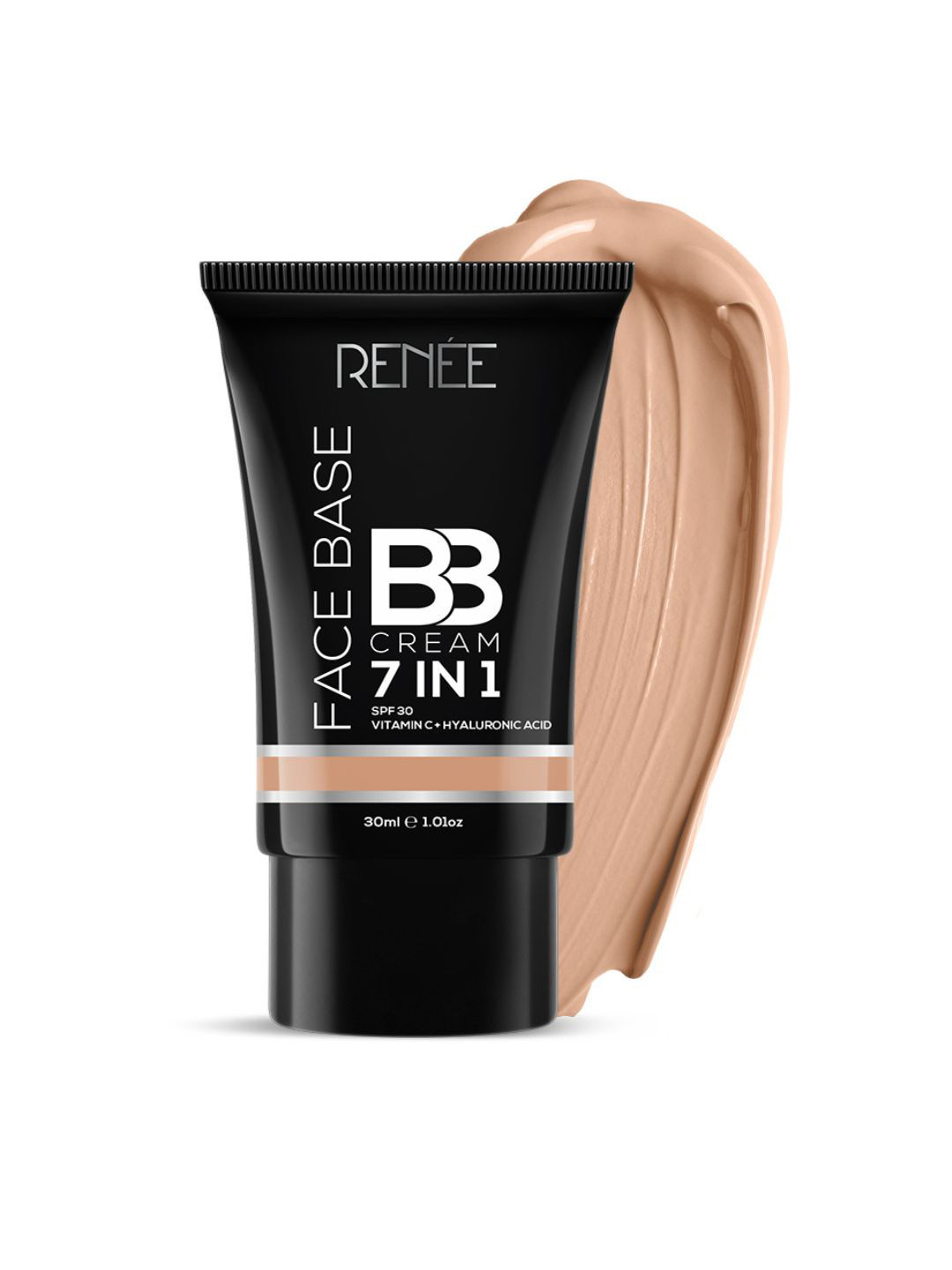 Renee 7 in 1 SPF 30 Face Base BB Cream with Vitamin C & Hyaluronic Acid 30ml -Cinnamon B04