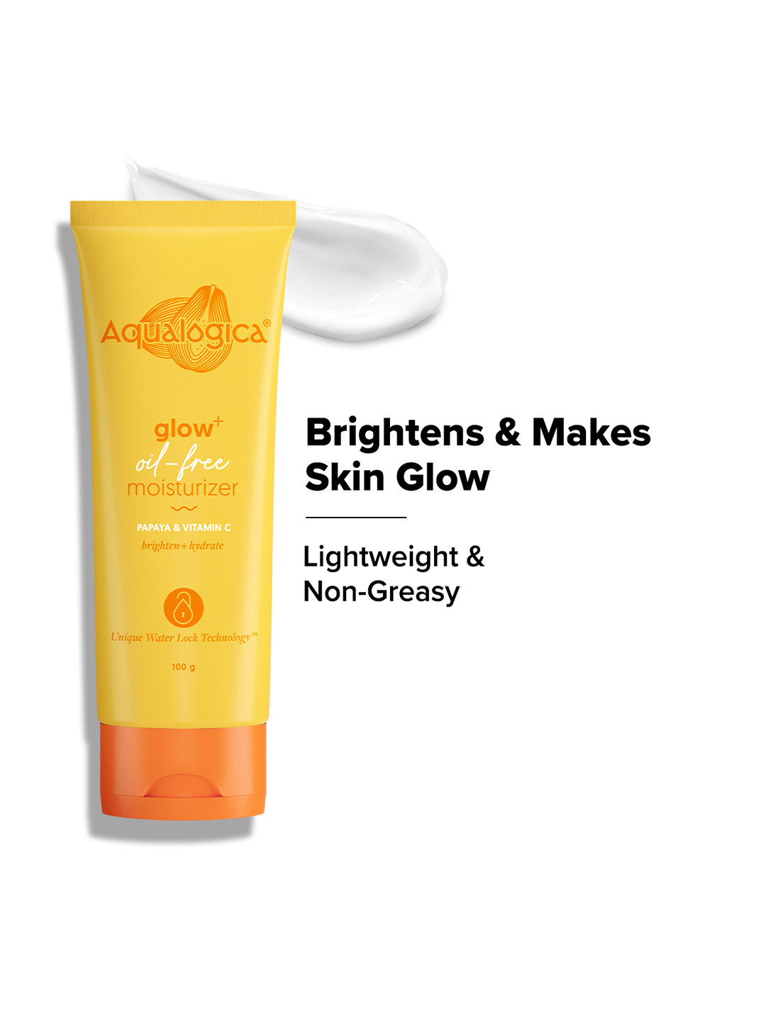 Aqualogica Glow+ Oil Free Moisturizer with Papaya & Vitamin C for Hydration & Glow - 100g