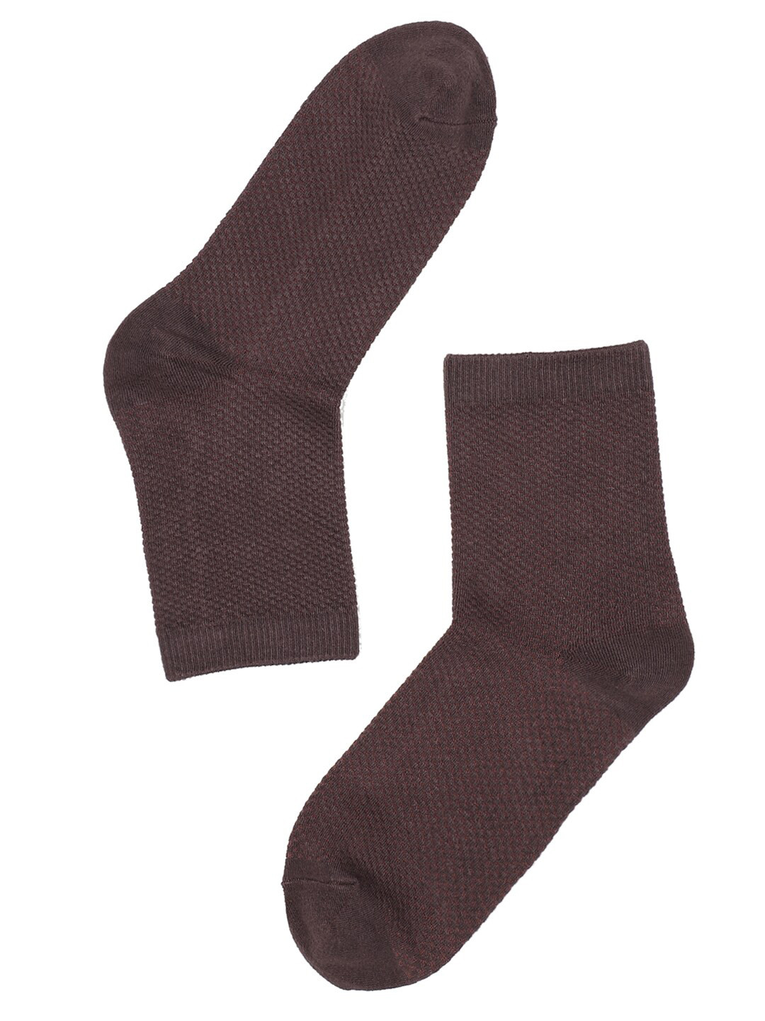 TOFFCRAFT Men Burgundy-Colored Solid Calf-Length Socks