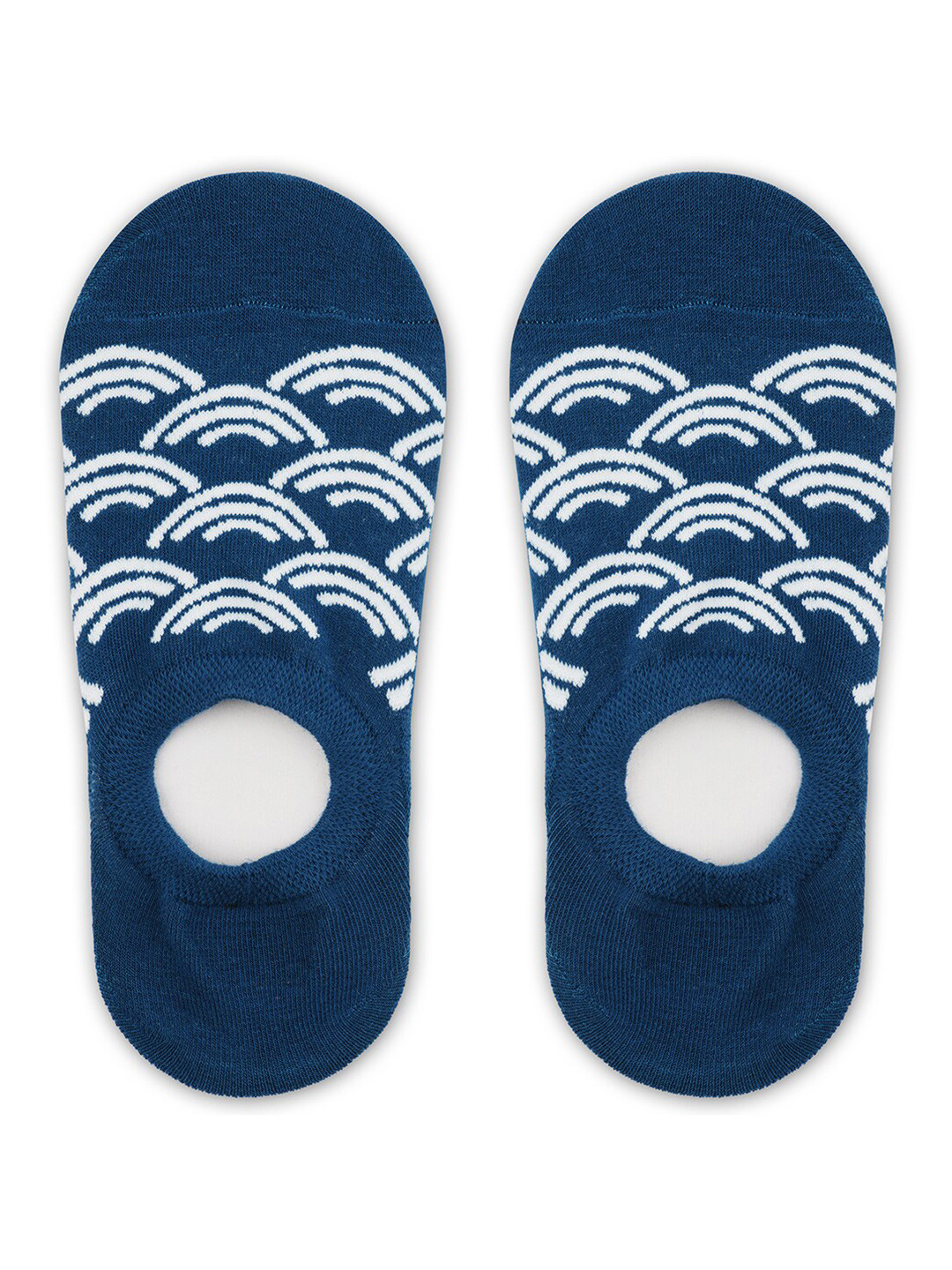 TOFFCRAFT Men Blue Printed Loafer Socks