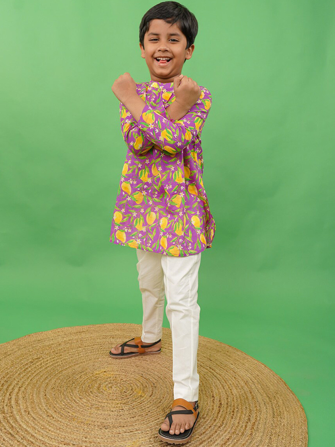 Tiber Taber Boys White Pleated Trousers