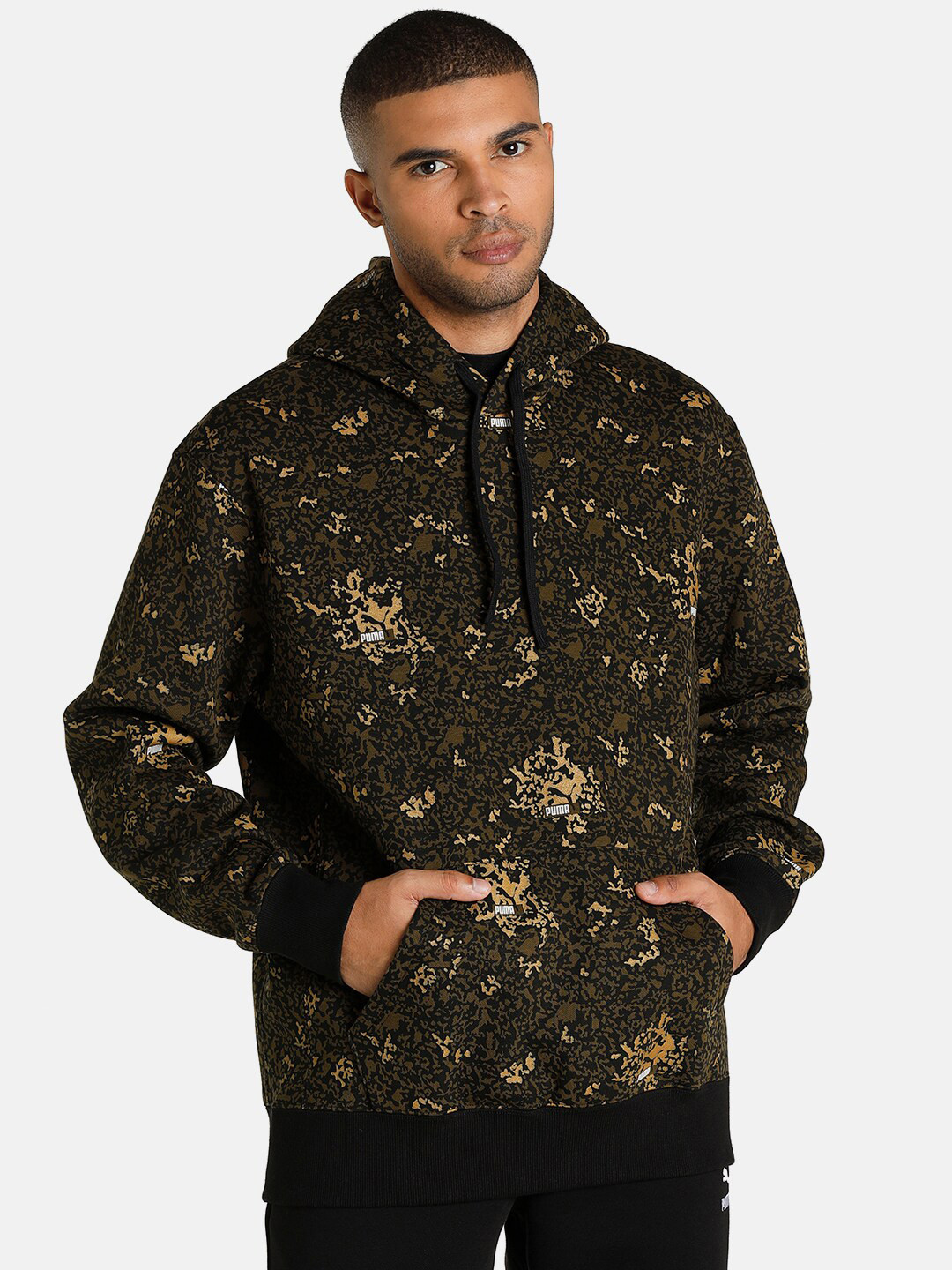 Puma Men Black Brand Love Metallic Printed Regular Fit Sweatshirt