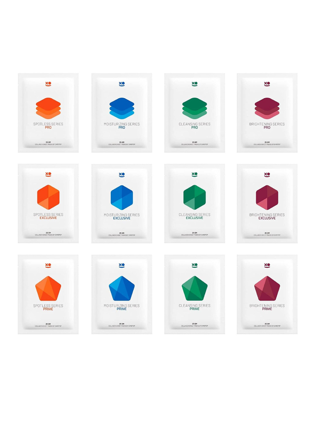 Carepop Moisturizing Pack of 12 Collagen Sheet Mask for Spotless & Bright Skin