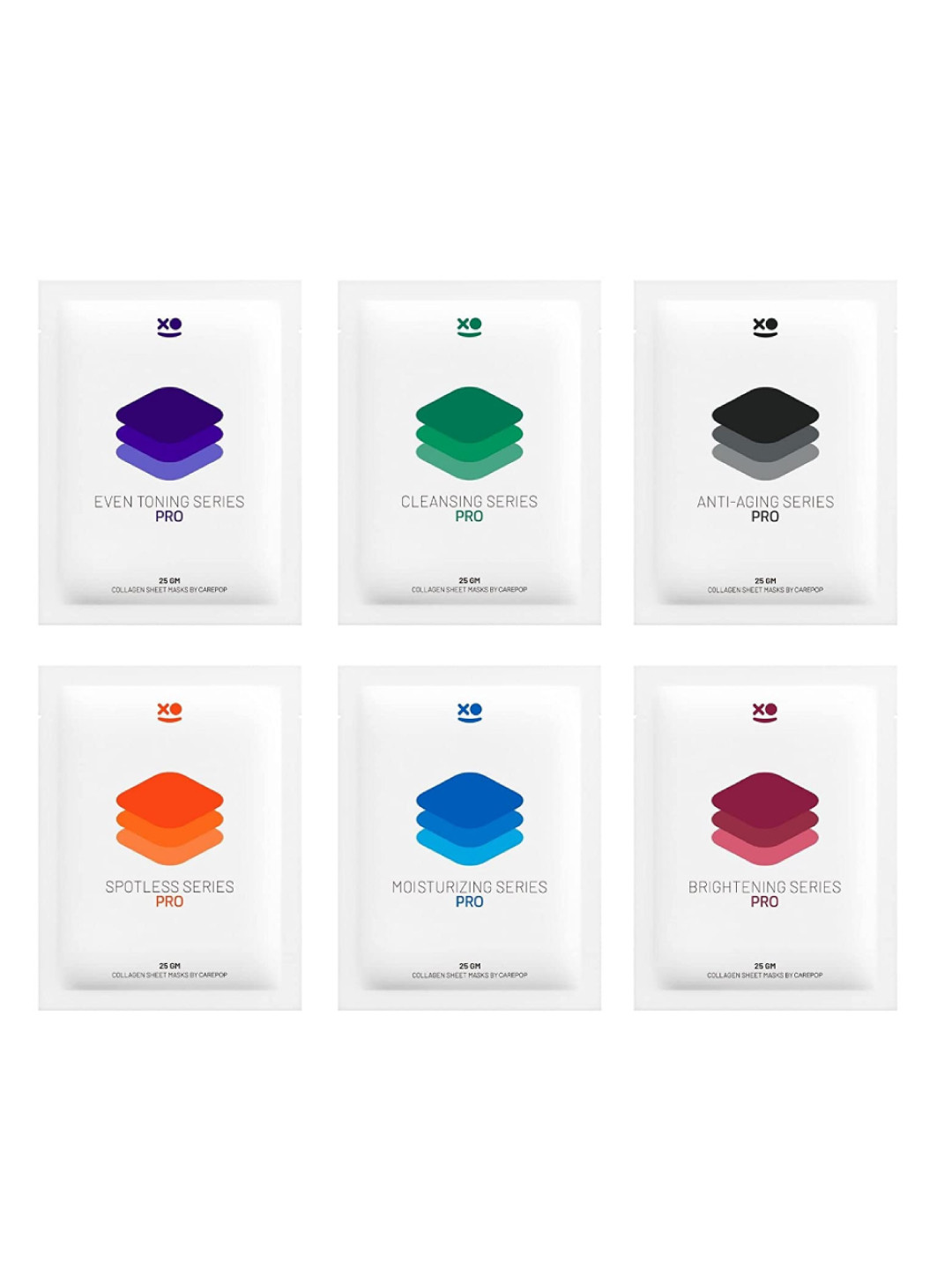 Carepop Pack of 6 Collagen Sheet Mask Pro Series