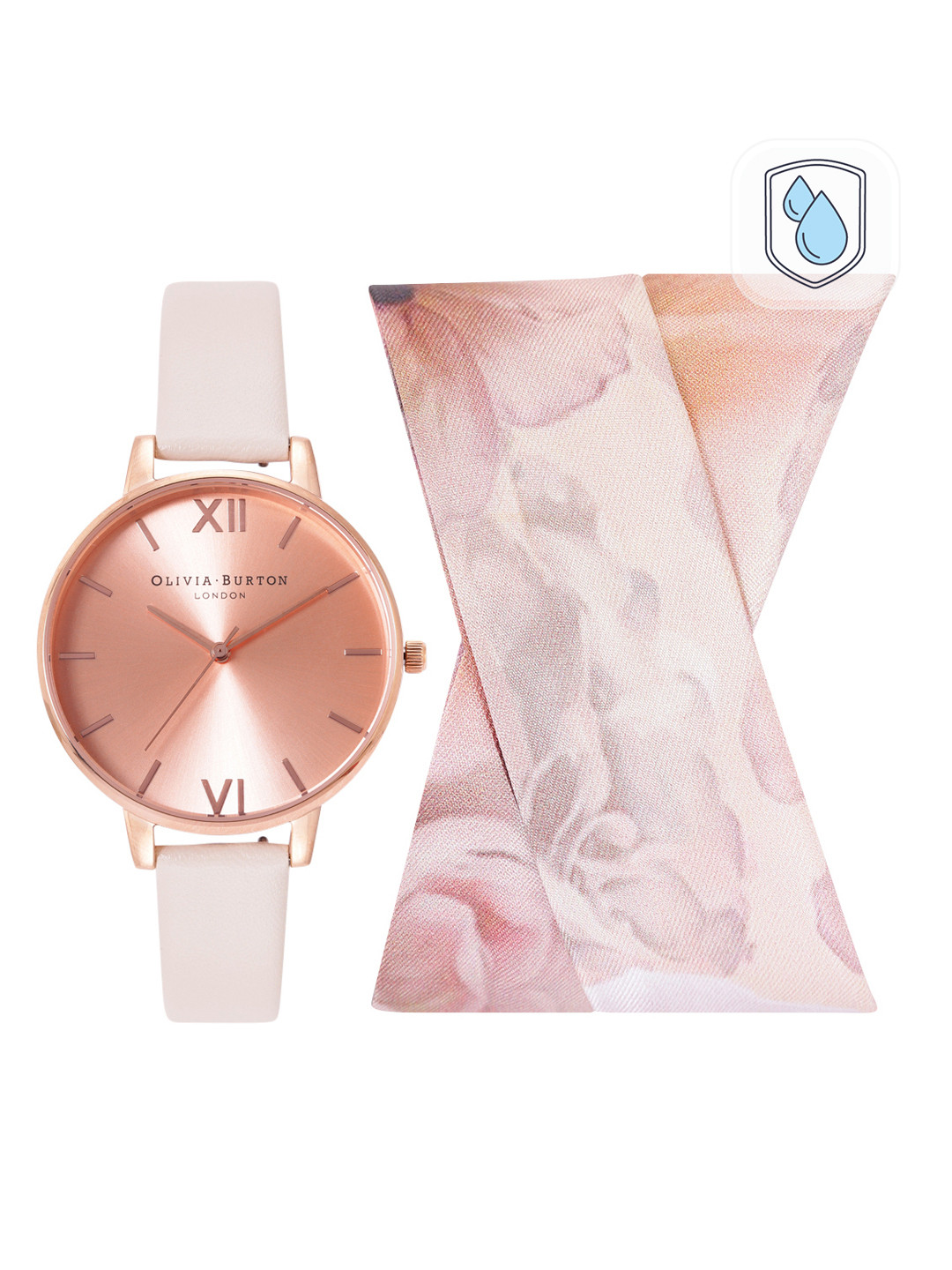 Olivia Burton Women Rose Gold-Toned  Vegan Friendly Analogue Watch OBGSET51