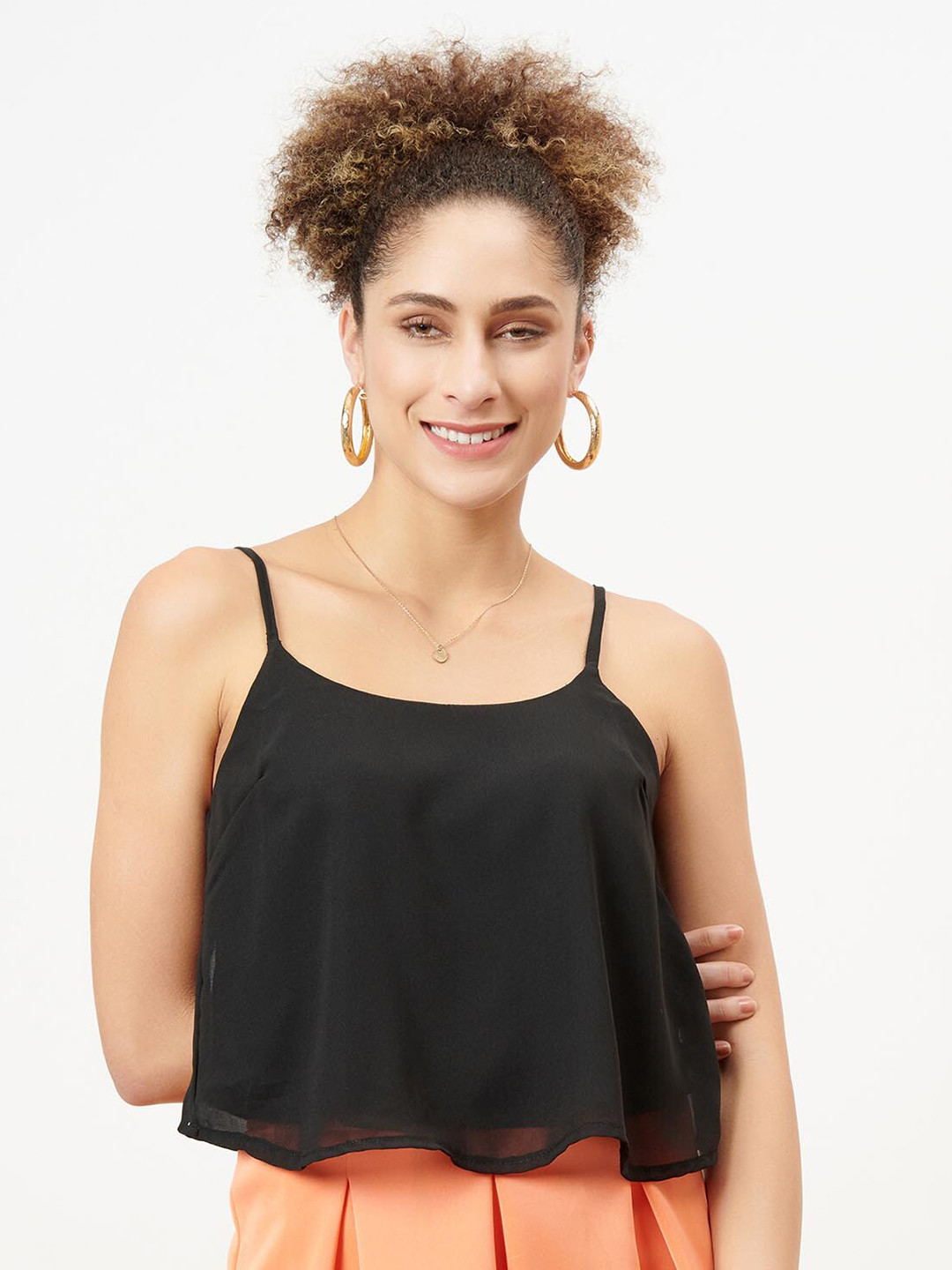 enzeo Black Crop Top