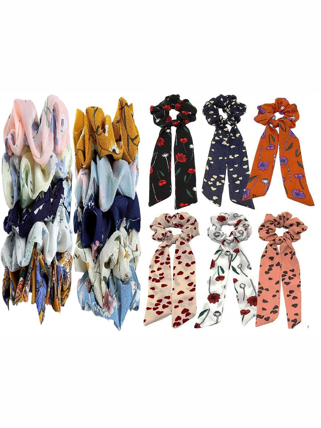 DIAN Women Pack of 16 Multicolored Ponytail Holders