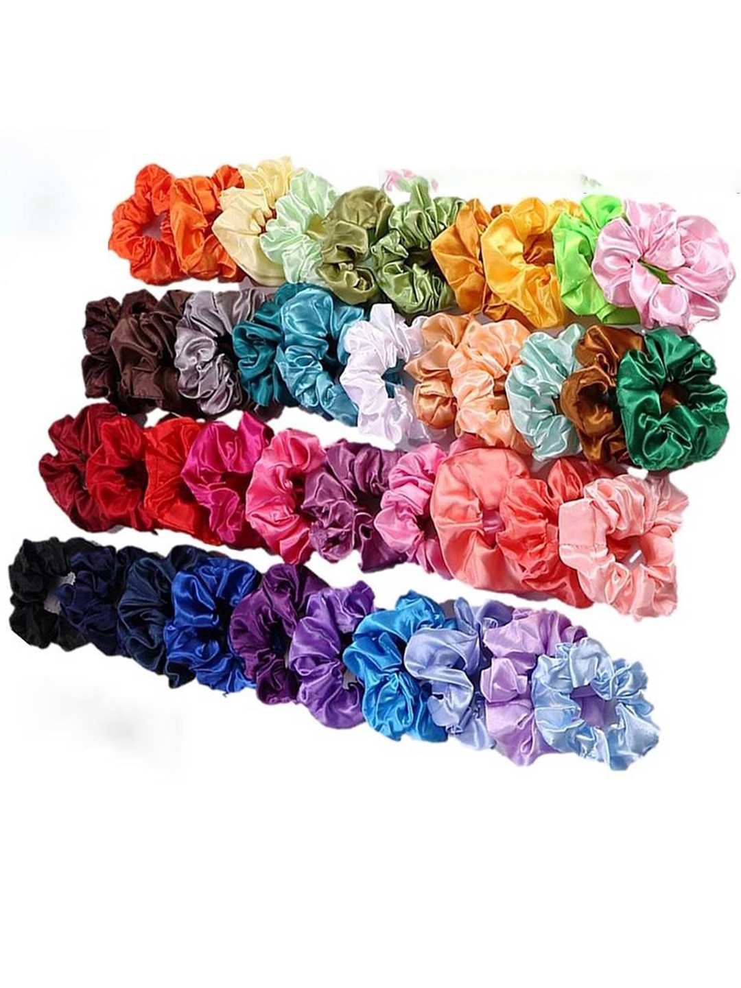 DIAN Women Pack of 12 Multicoloured Ponytail Holders Hair Scrunchies