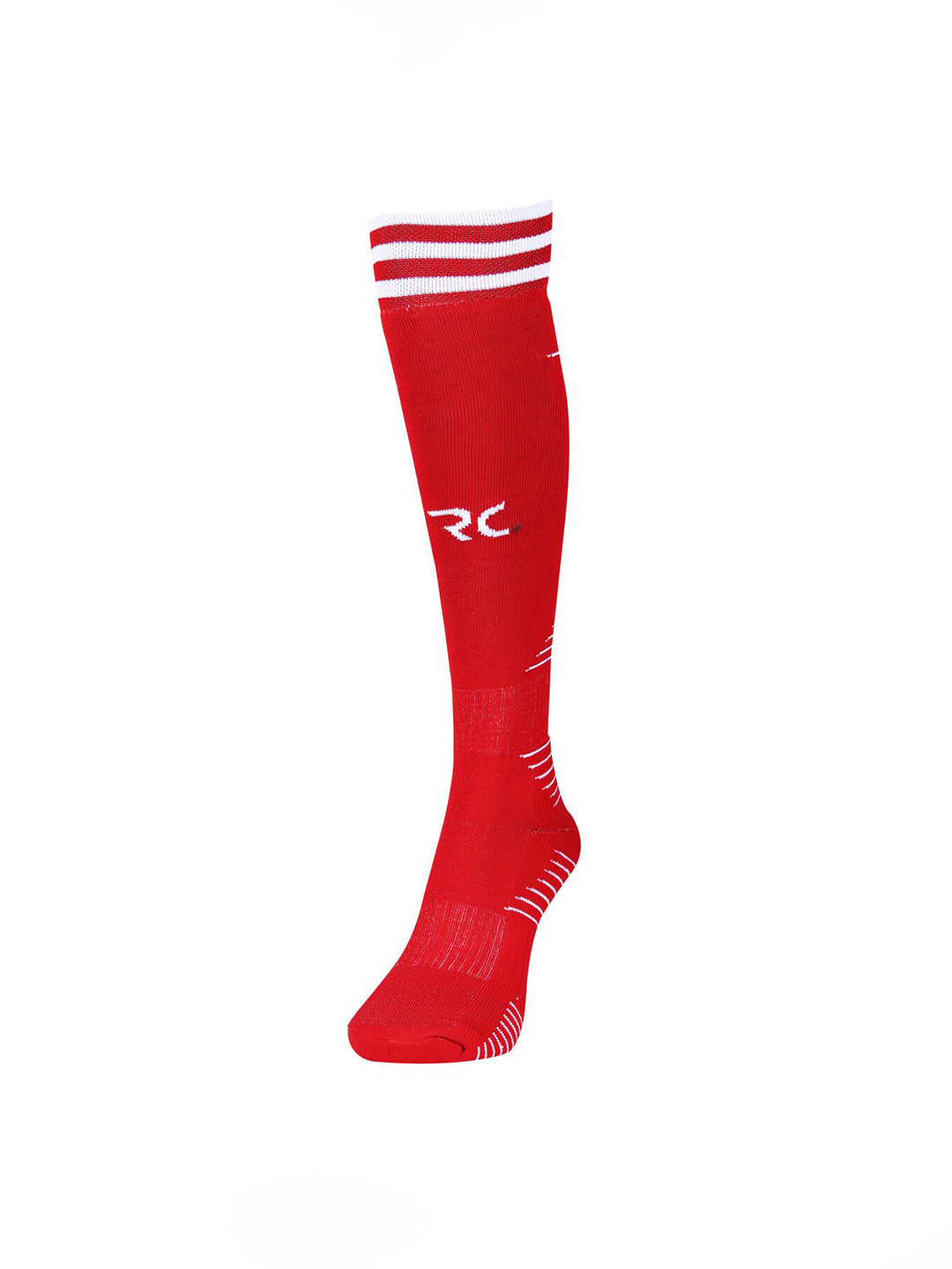 RC. ROYAL CLASS Men Red Patterned Football Knee-Length Socks