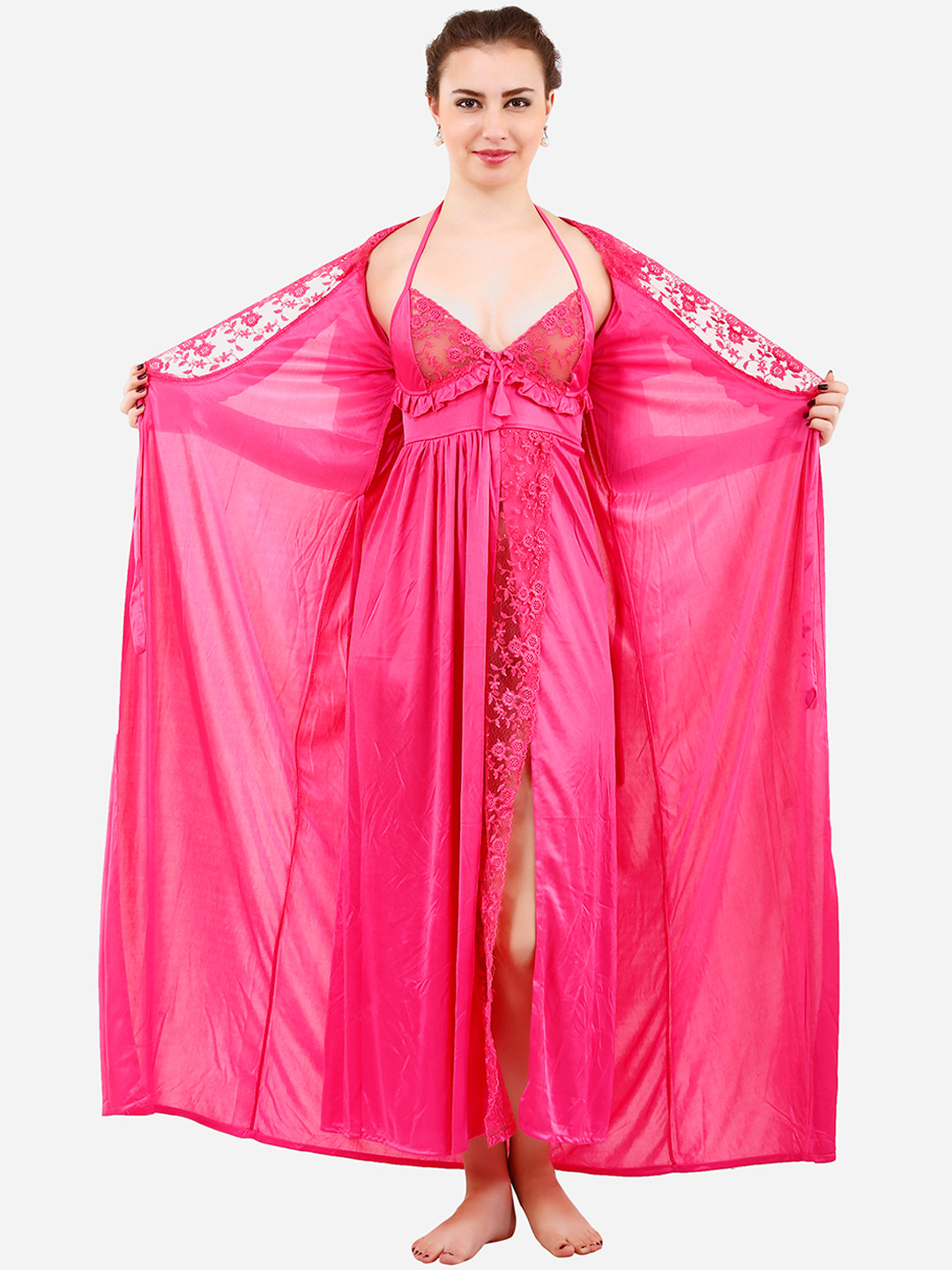 Romaisa Coral Maxi Nightdress