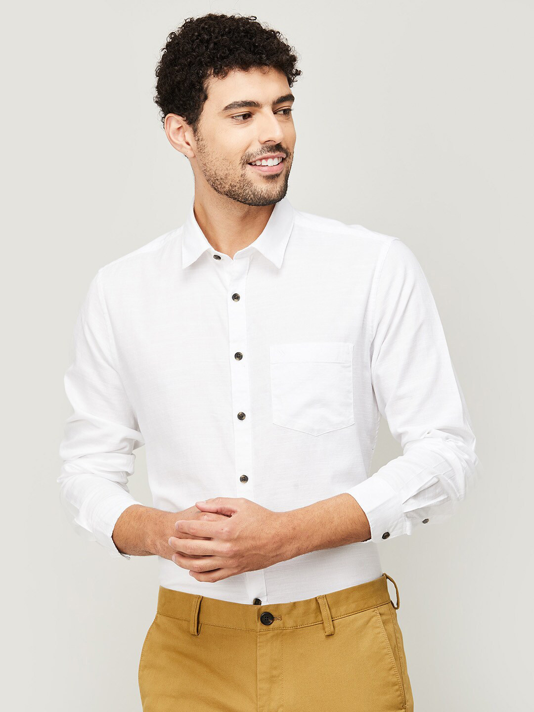 CODE by Lifestyle Men White Casual Shirt