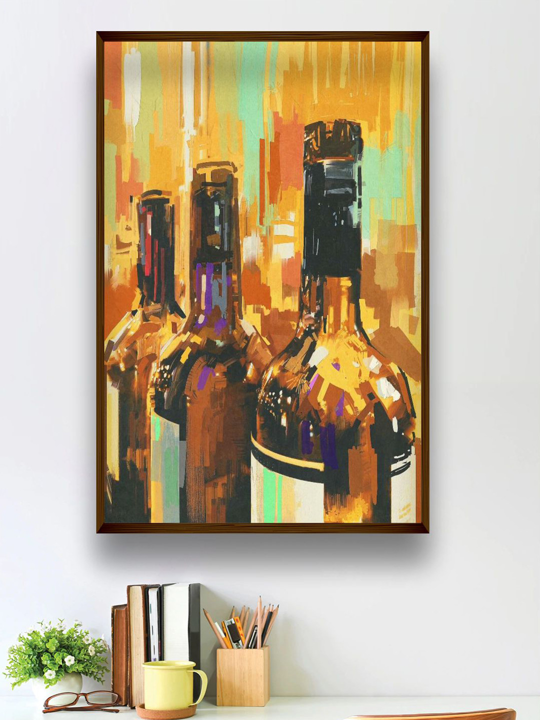 The Art House Yellow Abstract Painting Wall Art