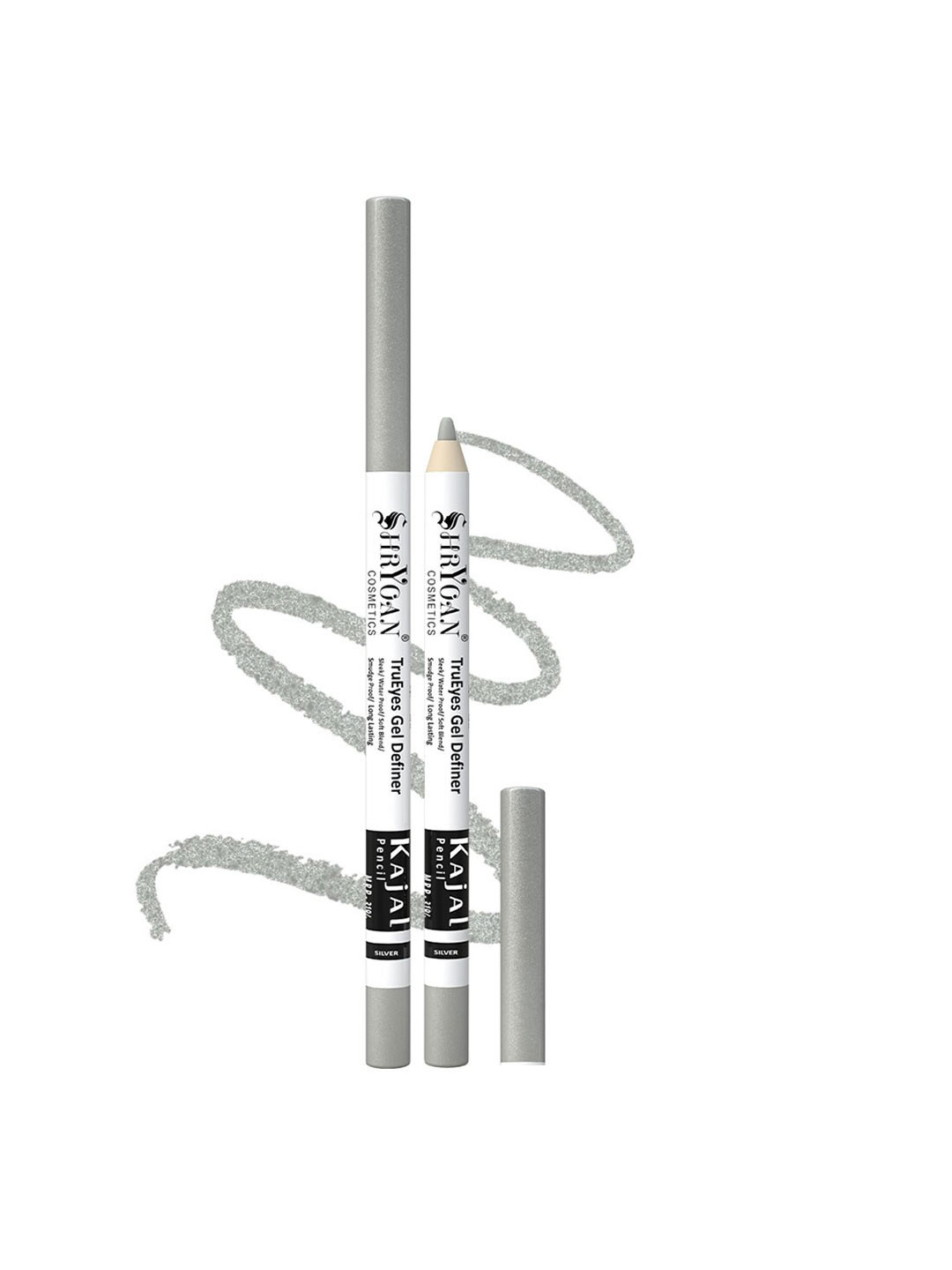 SHRYOAN SecretEyes Gel Waterline Long Lasting Kajal Pencil 1.2 g - Silver