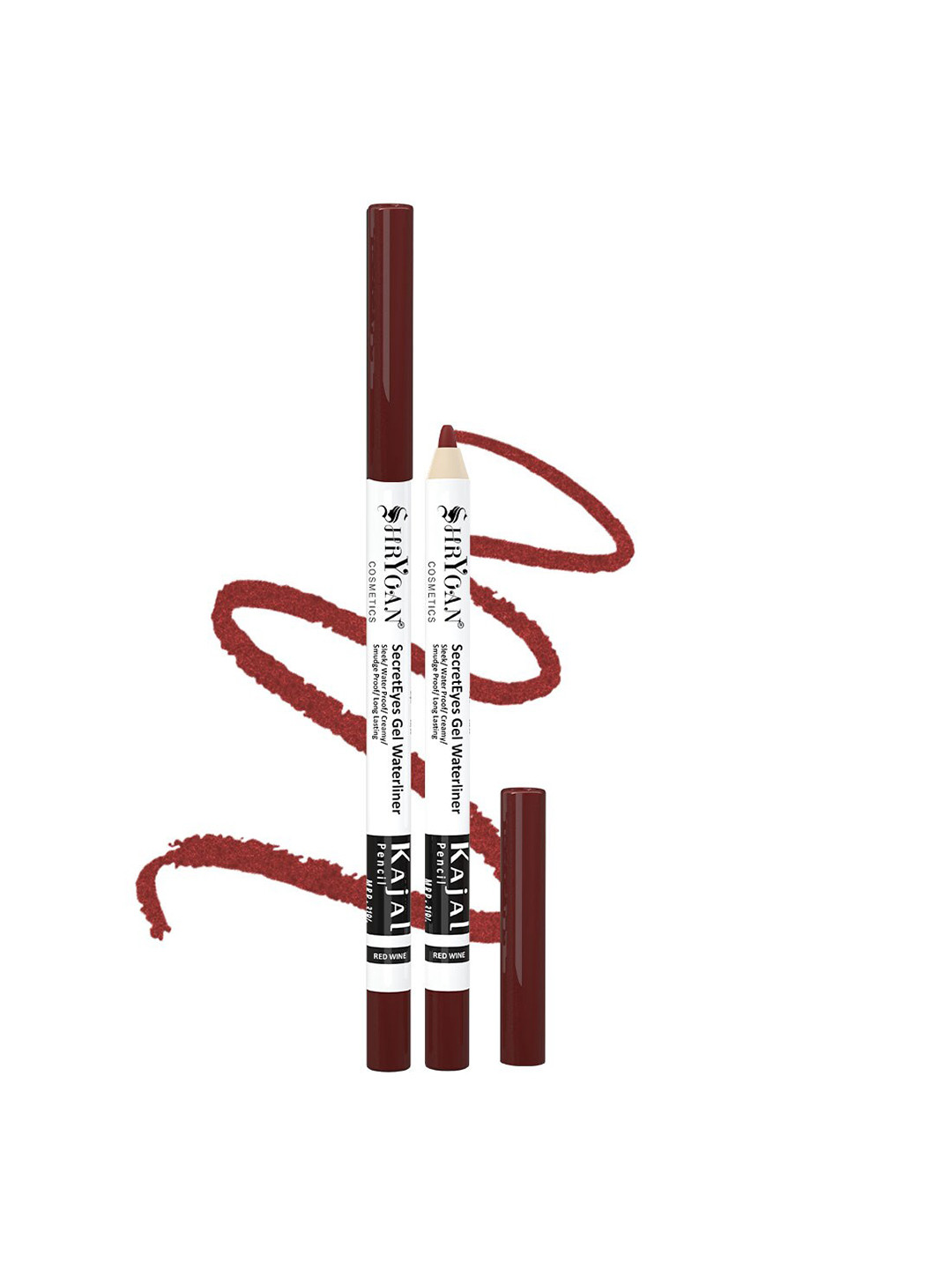 SHRYOAN SecretEyes Gel Waterline Long Lasting Kajal Pencil 1.2 g - Red Wine