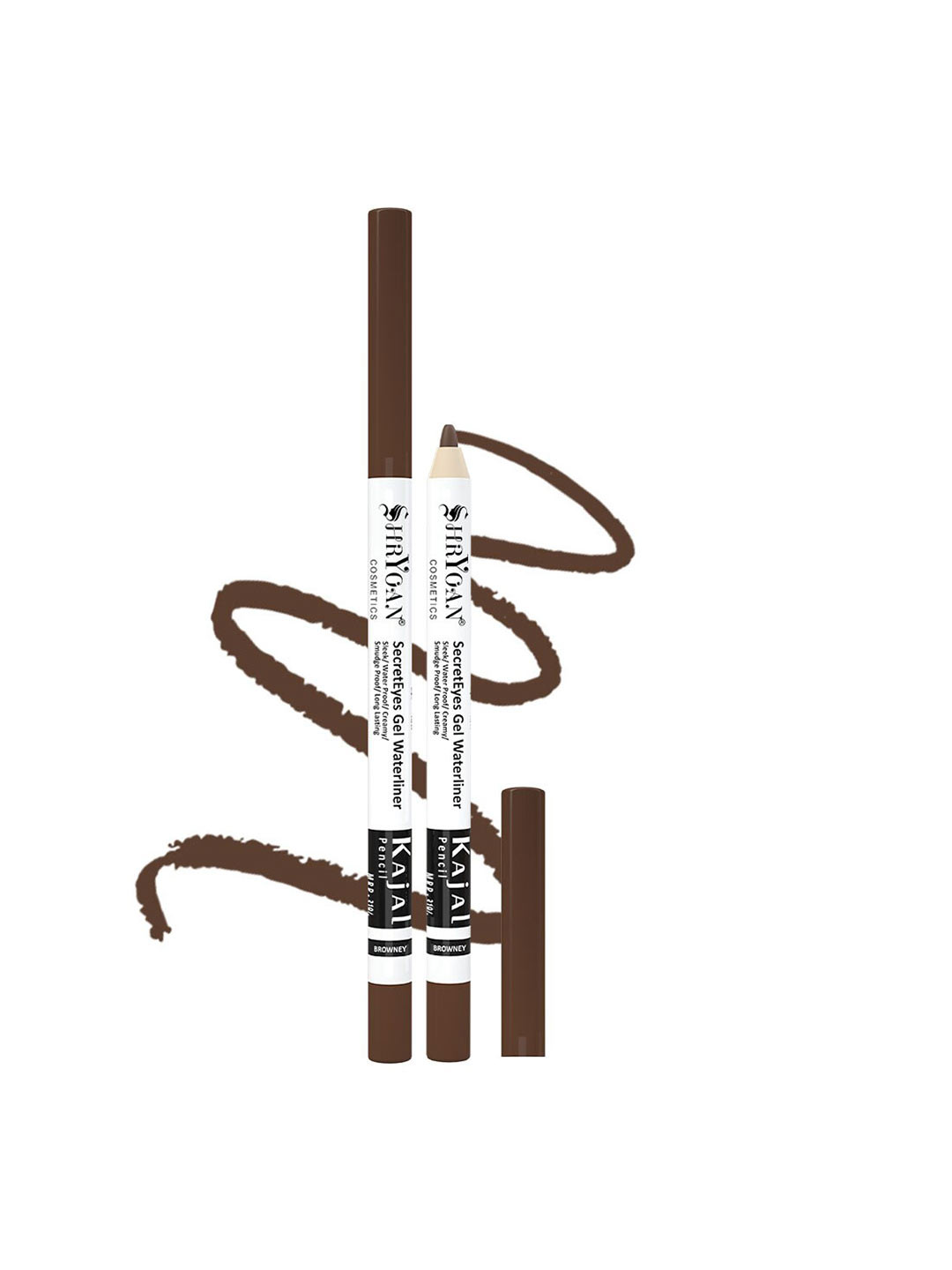 SHRYOAN SecretEyes Gel Waterline Long Lasting Kajal Pencil 1.2 g - Browney