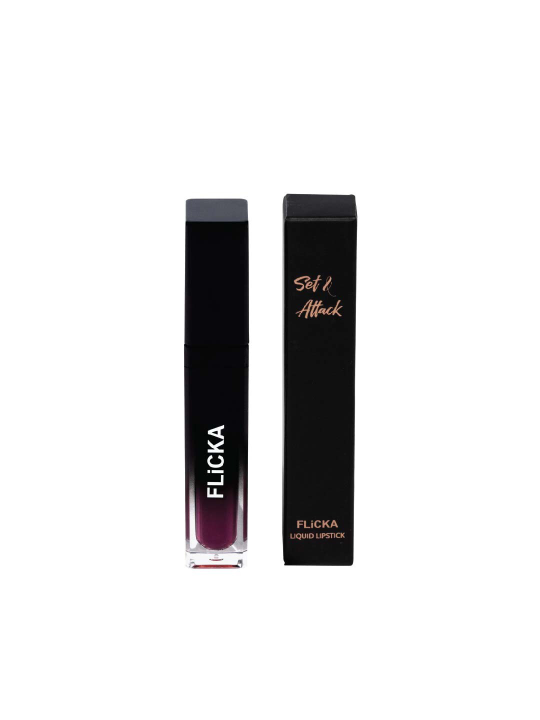 FLiCKA Set & Attack Transfer Proof Non Sticky Liquid Matte Lipstick 7 ml - Hot Ticket 13