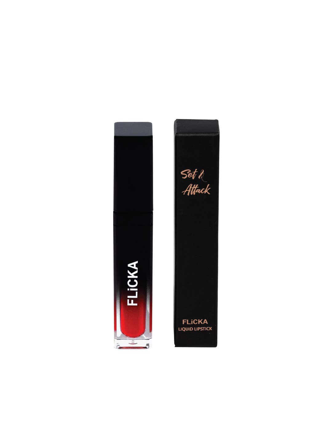 FLiCKA Set & Attack Transferproof Non Sticky Liquid Matte Lipstick 7ml- Sweet Valentine 07
