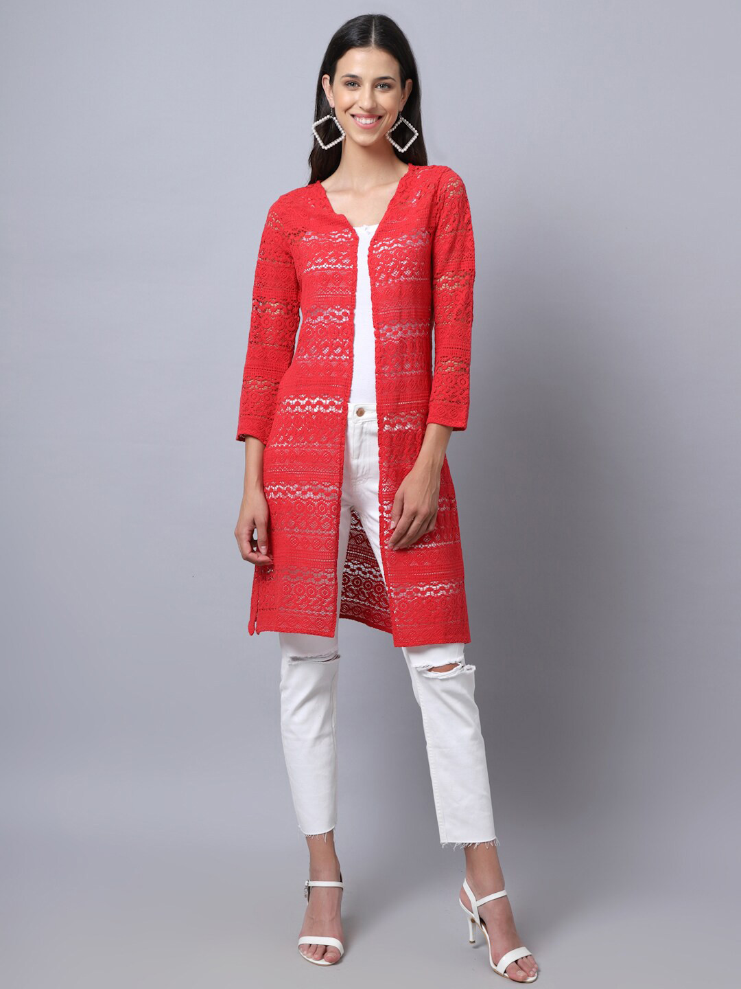 Rute Women Red Shrug