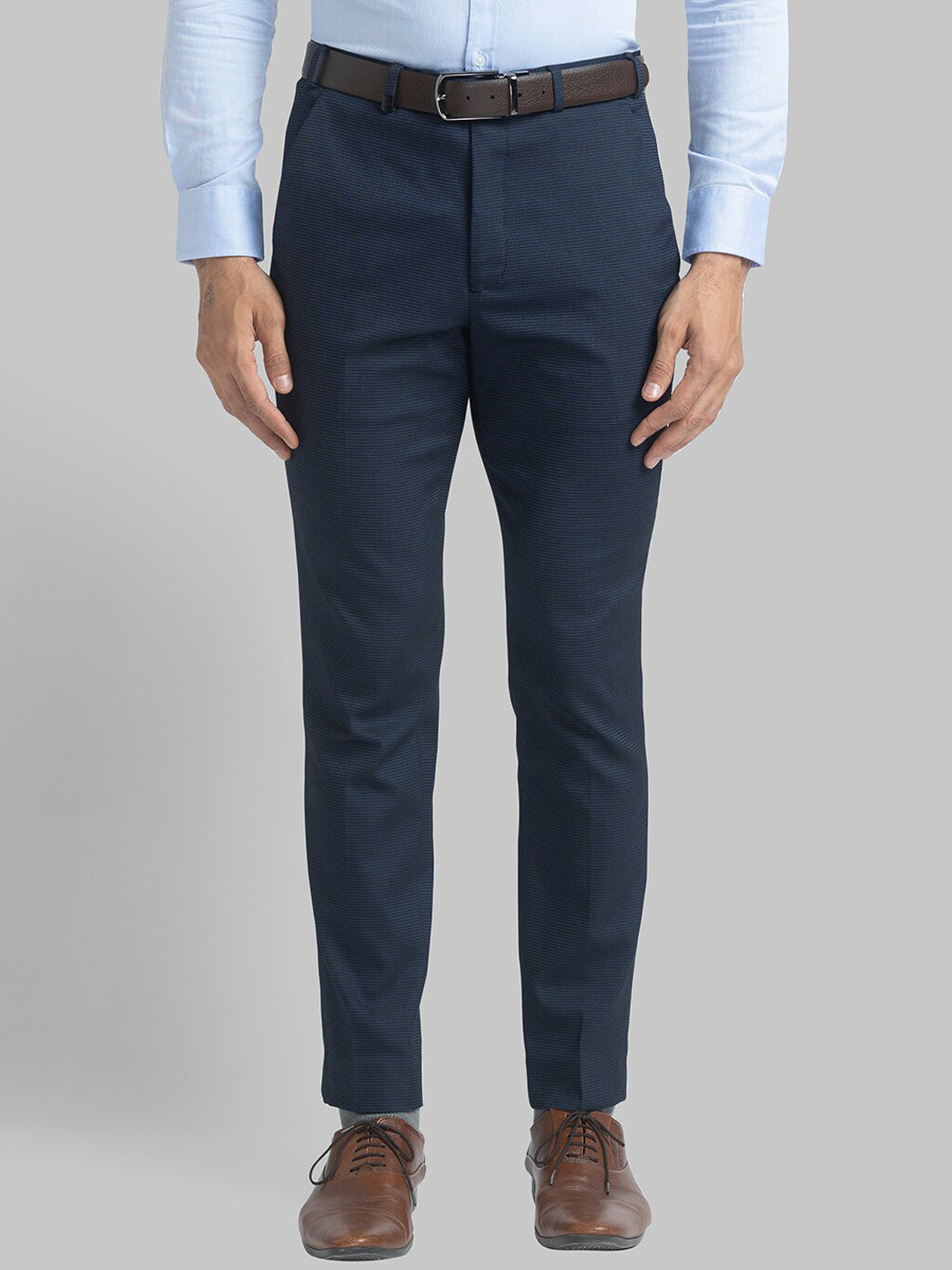 Park Avenue Men Dark Blue Trousers