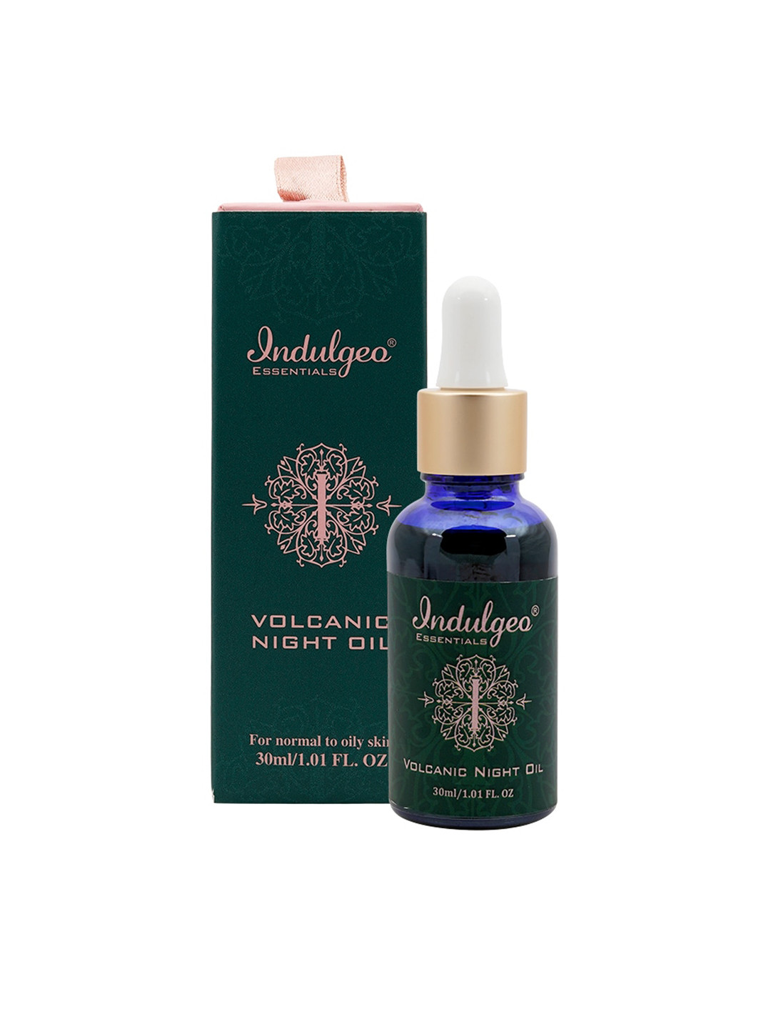 Indulgeo Essentials Volcanic Night Oil For Acne Prone Skin With Tamanu Oil - 30 ml