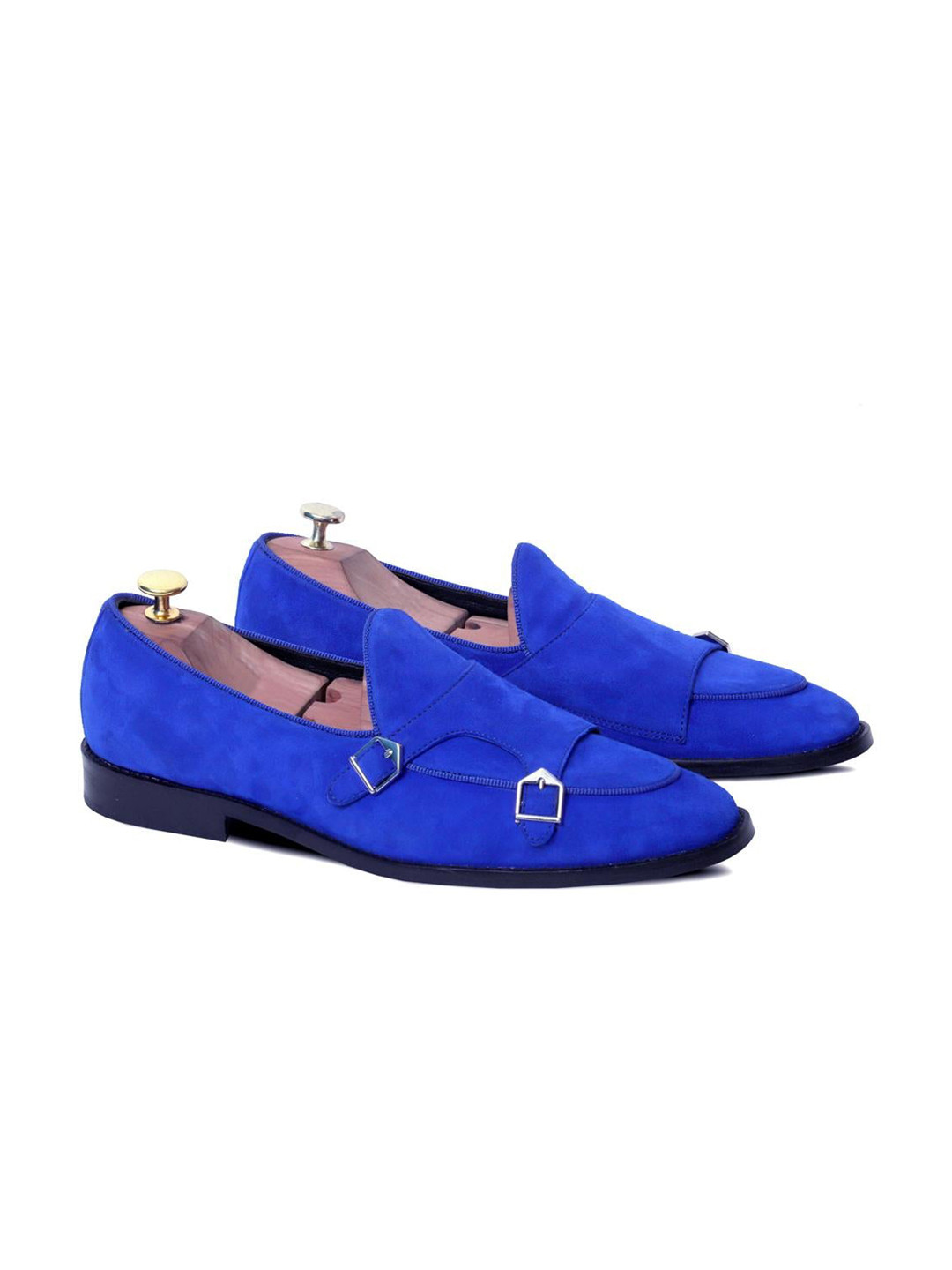 GRIFFIN Men Blue Printed Suede Slip-On Sneakers