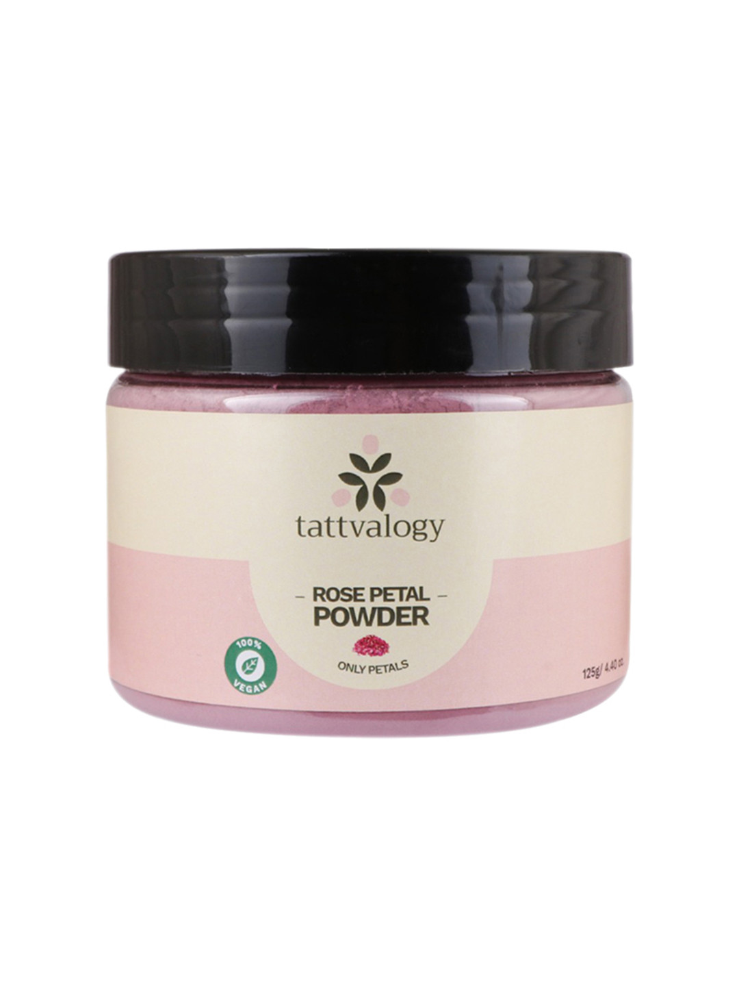 Tattvalogy Cruelty-Free & Vegan Rose Petal Powder Face & Hair Mask - 125 g
