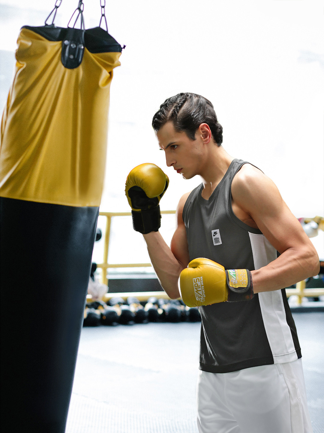 Nike Men Black & Grey DF STARTING5 JSY Colourblocked Dri-Fit Basketball T-shirt