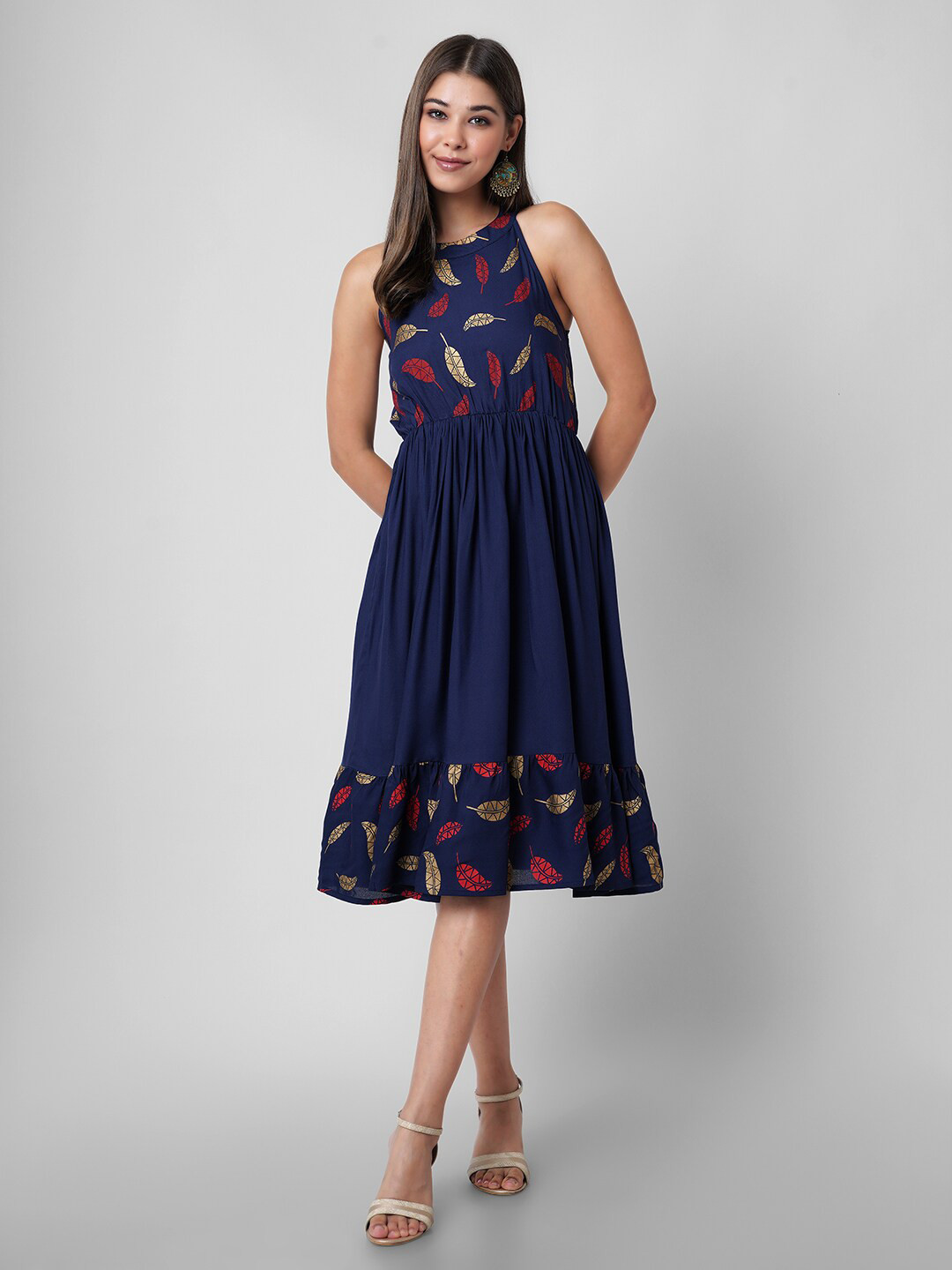 DAEVISH Blue Floral Dress