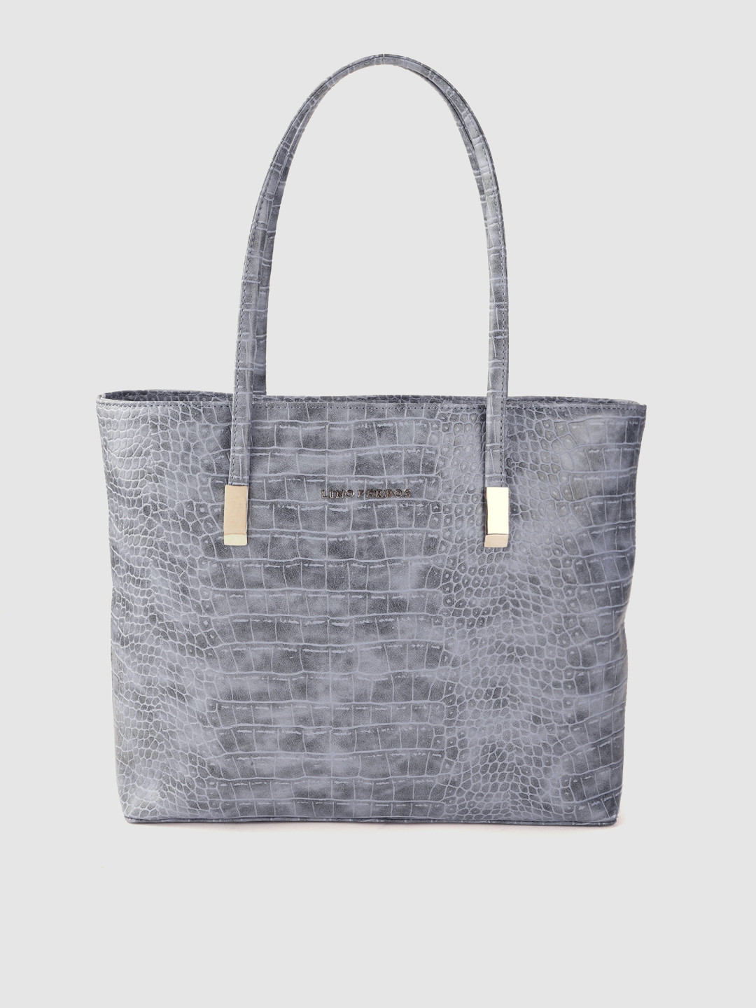 Lino Perros Blue Animal Textured PU Structured Laptop Bag